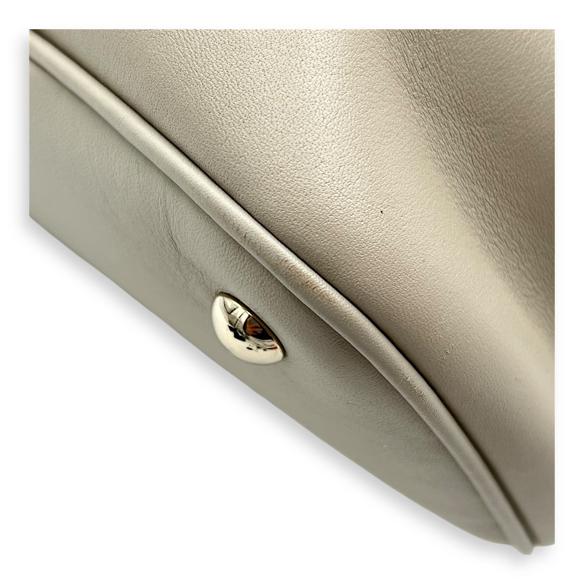 Guccissima Top Handle Bag White in Calfskin, Gold hardware - Image 13