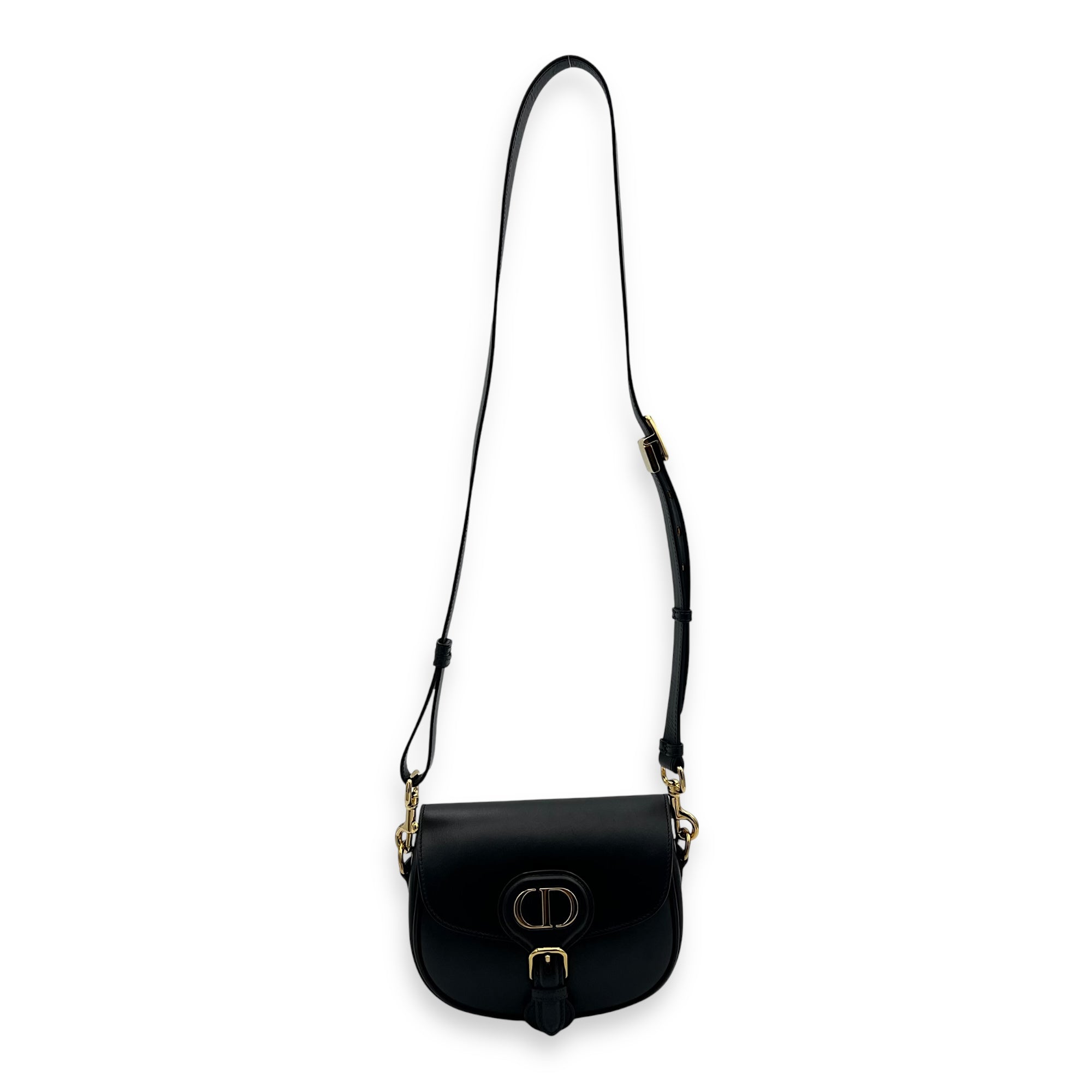 Bobby Shoulder Bag Small Black in Calfskin, Gold hardware - Image 15