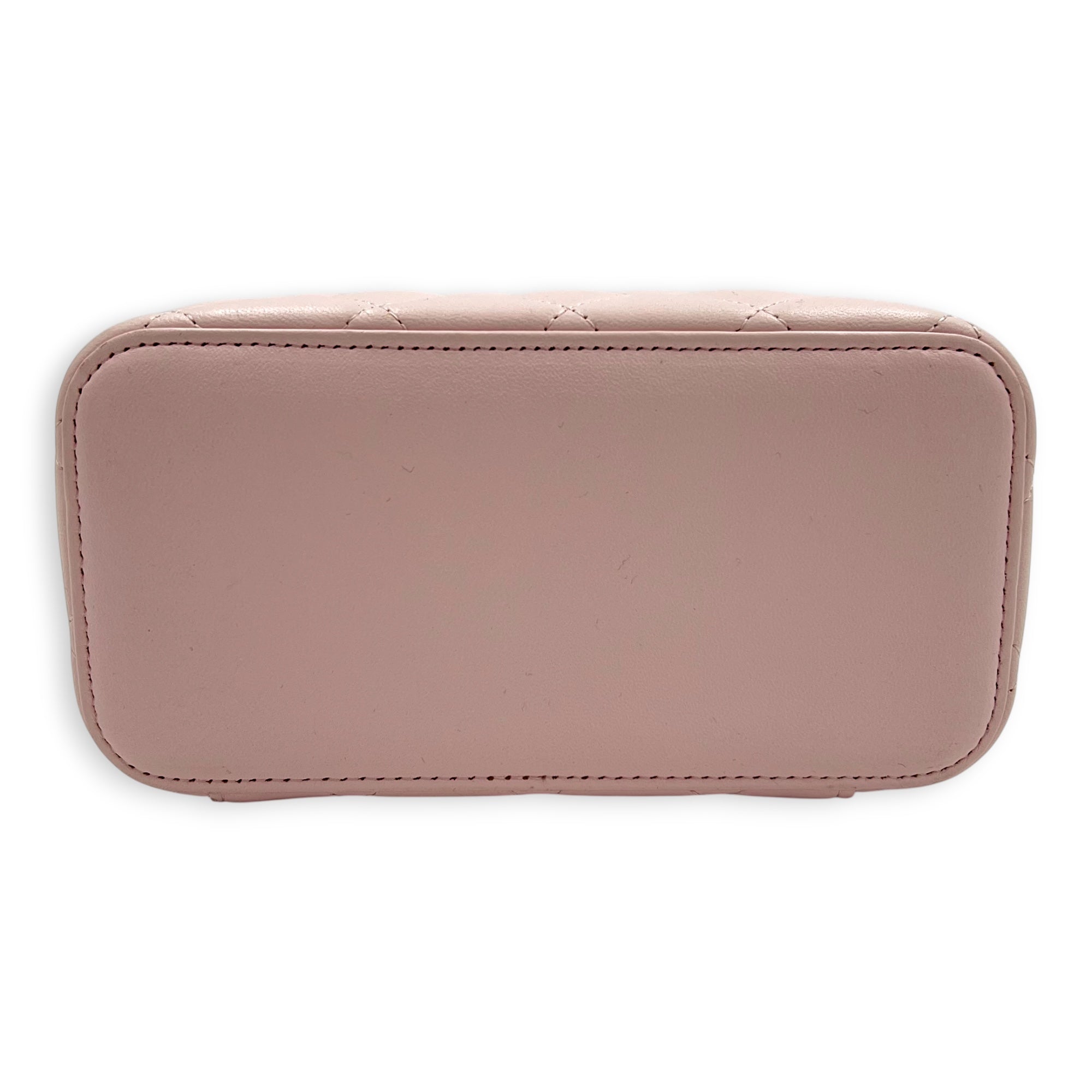 Vanity Crossbody Bag Pink in Lambskin, Gold hardware - Image 6