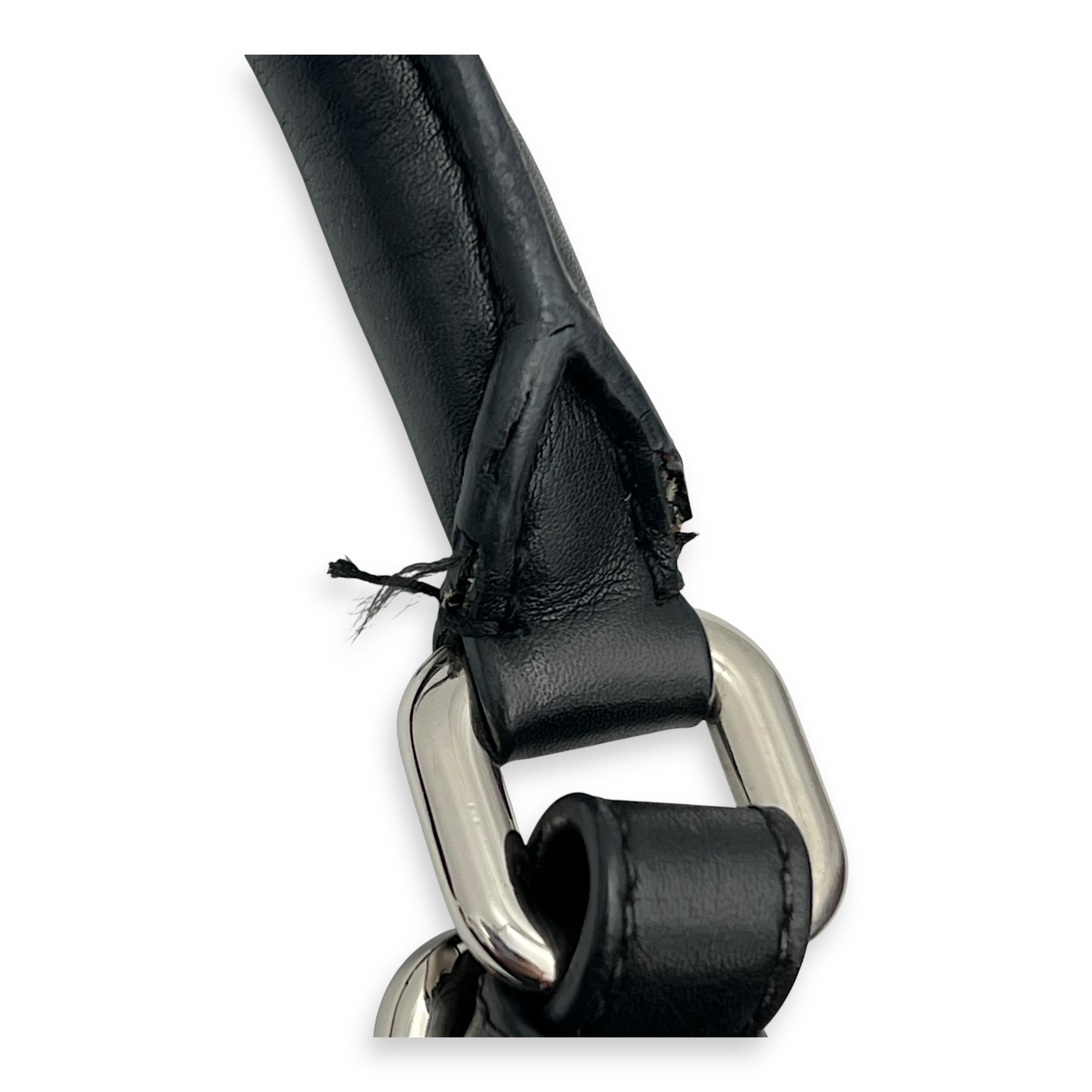 Logo Top Handle Bag Black in Nylon, Silver hardware - Image 10