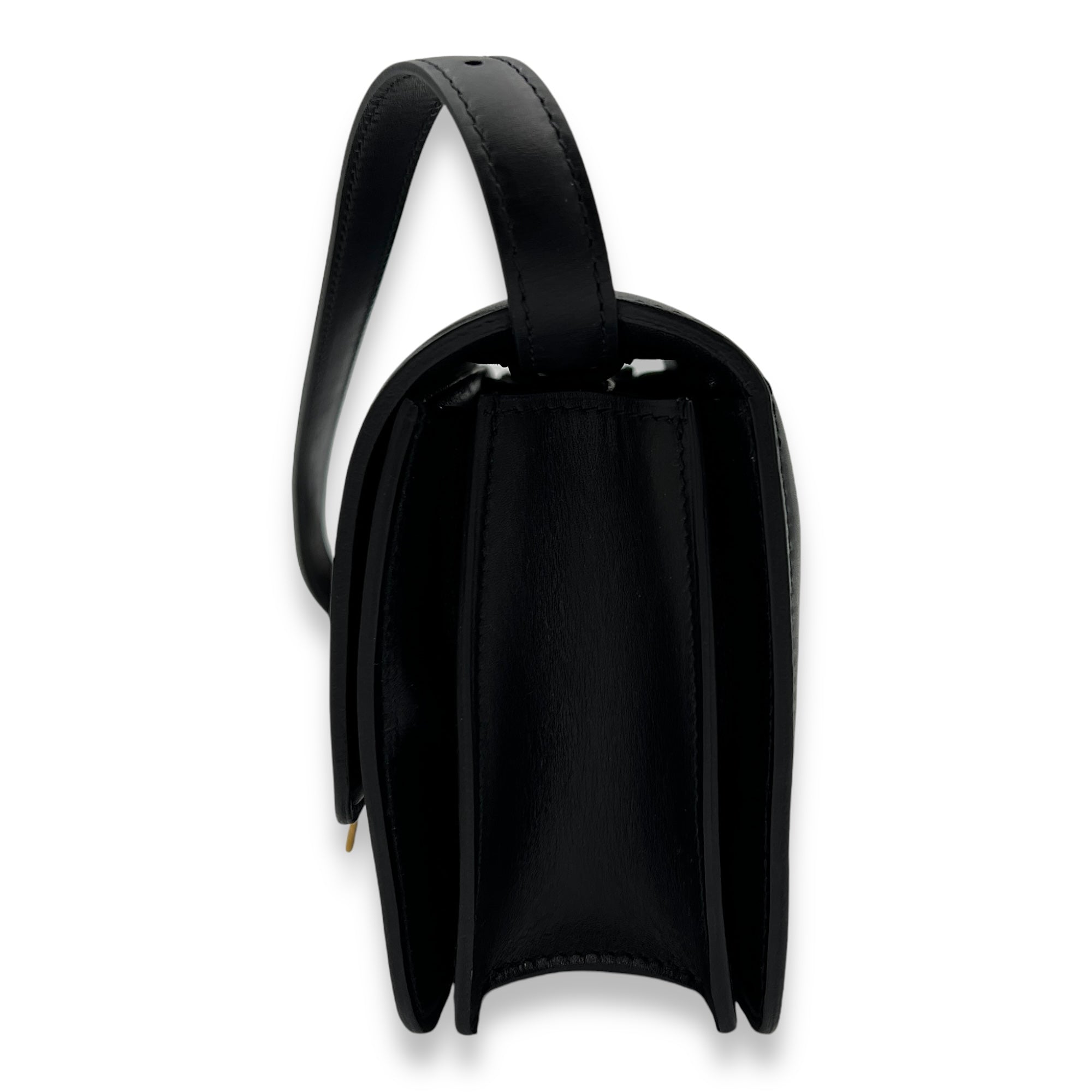 Box Shoulder Bag Mini Black in Calfskin, Gold hardware - Image 5