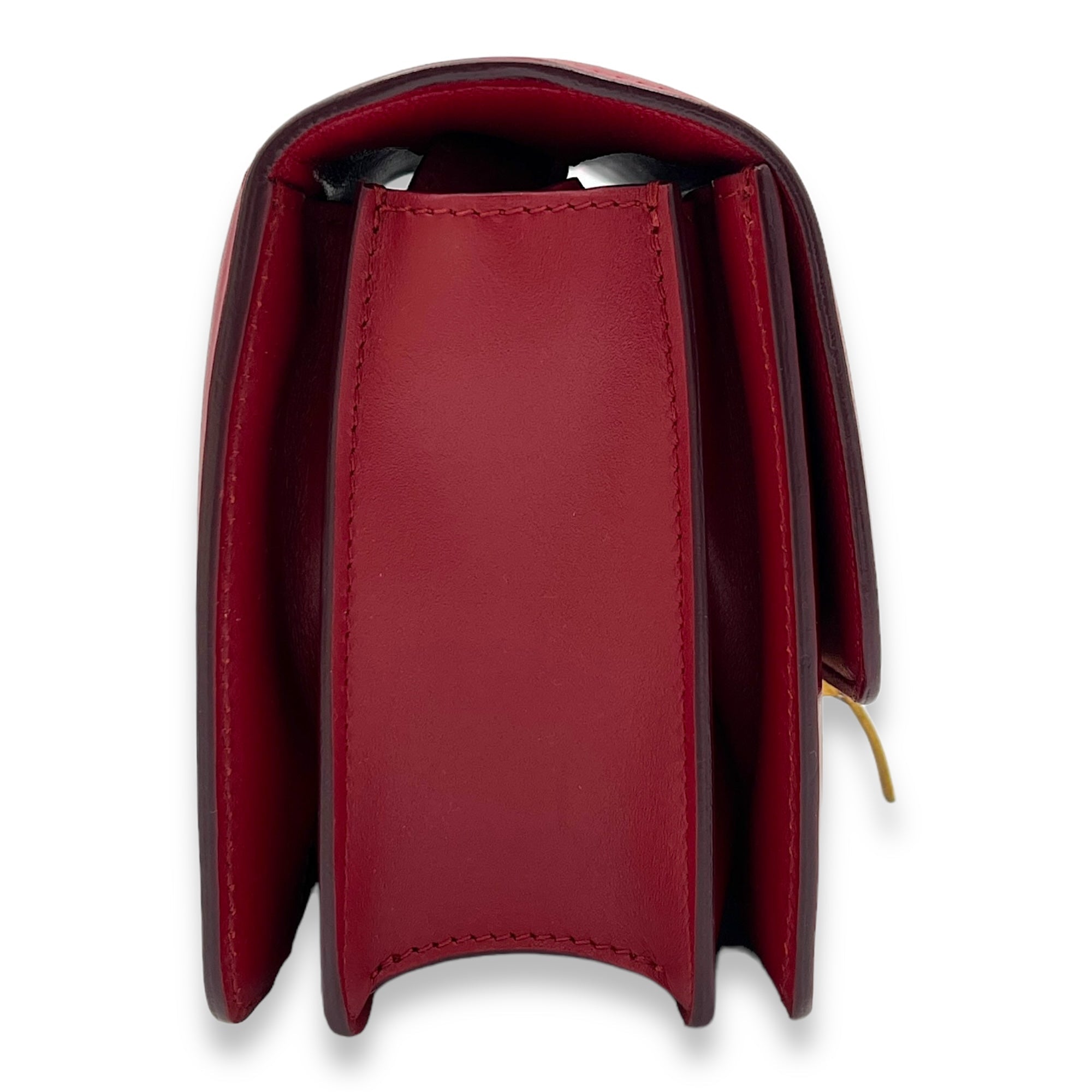 Box Small Red Shoulder Bag in Calfskin, Gold hardware - Image 5