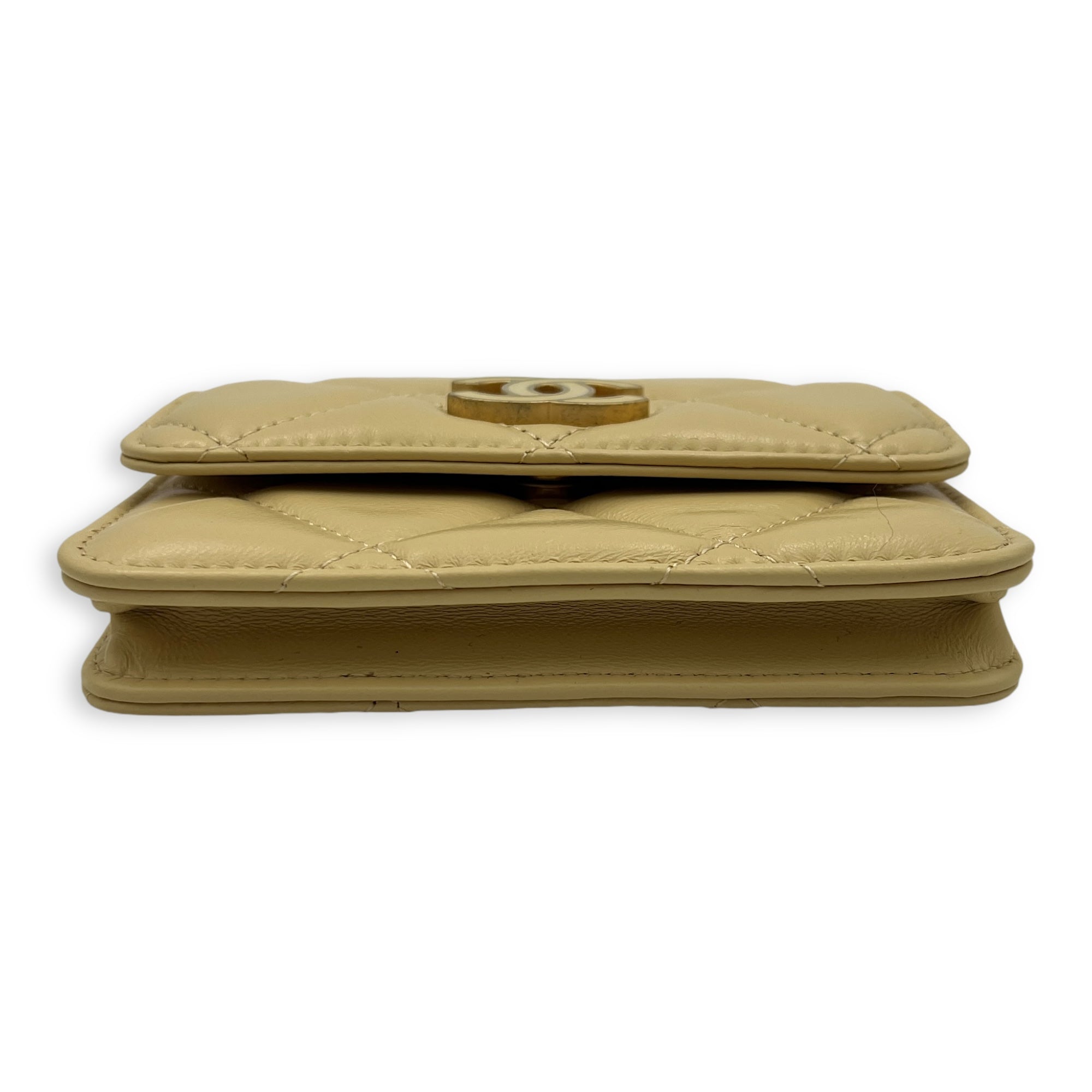 Classic Belt Bag Yellow in Lambskin, Gold hardware - Image 6