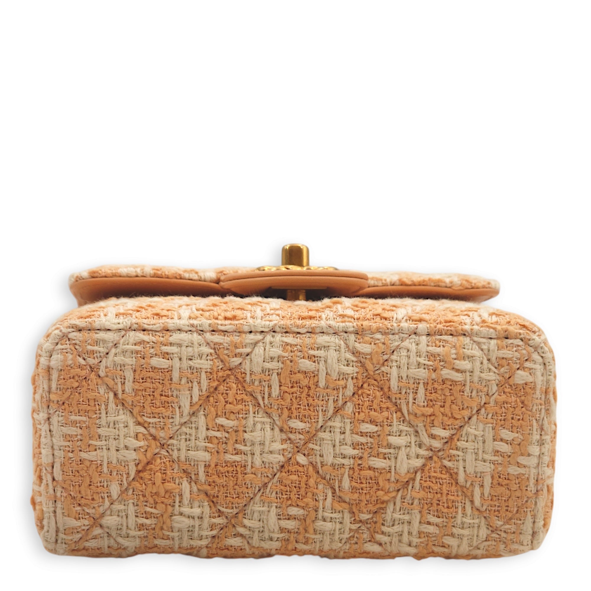 Coco Crush Multi-colour Top Handle Bag in Tweed/Calf, Gold hardware - Image 7