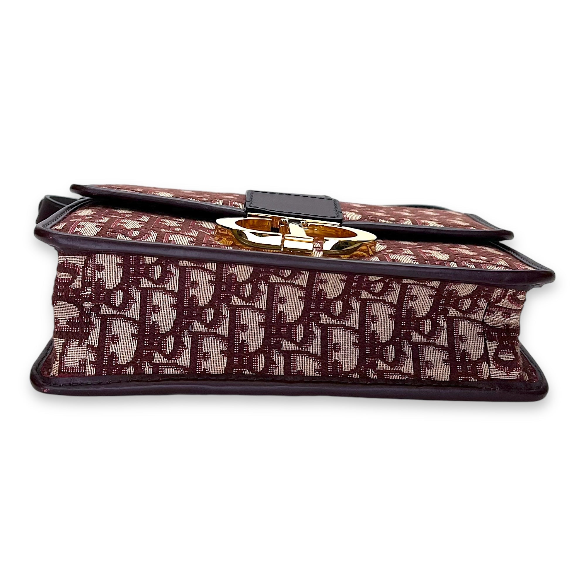 30 Montaigne Medium Red Crossbody Bag in Jacquard, Gold hardware - Image 6