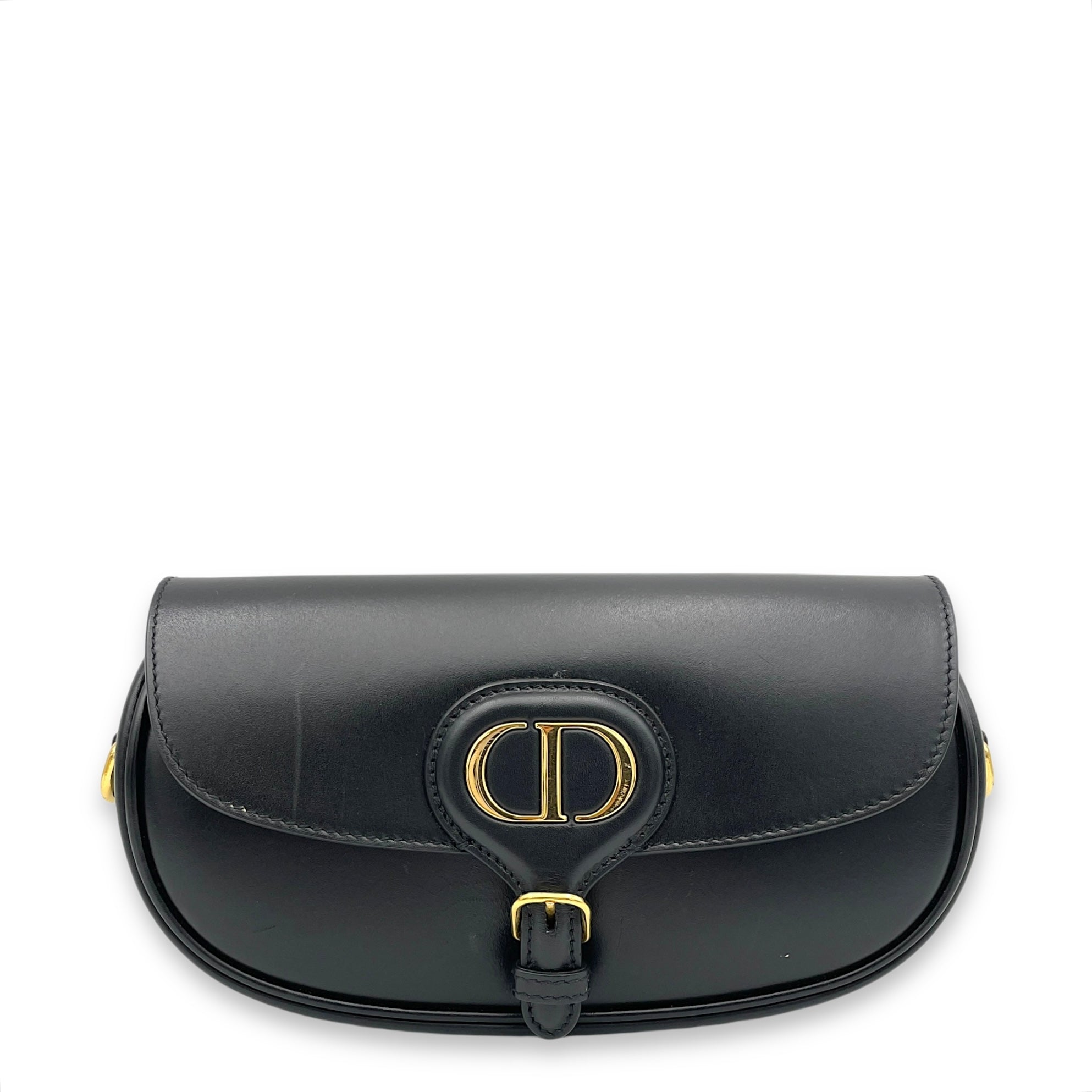 Bobby East West Crossbody bag in Calfskin, Gold Hardware