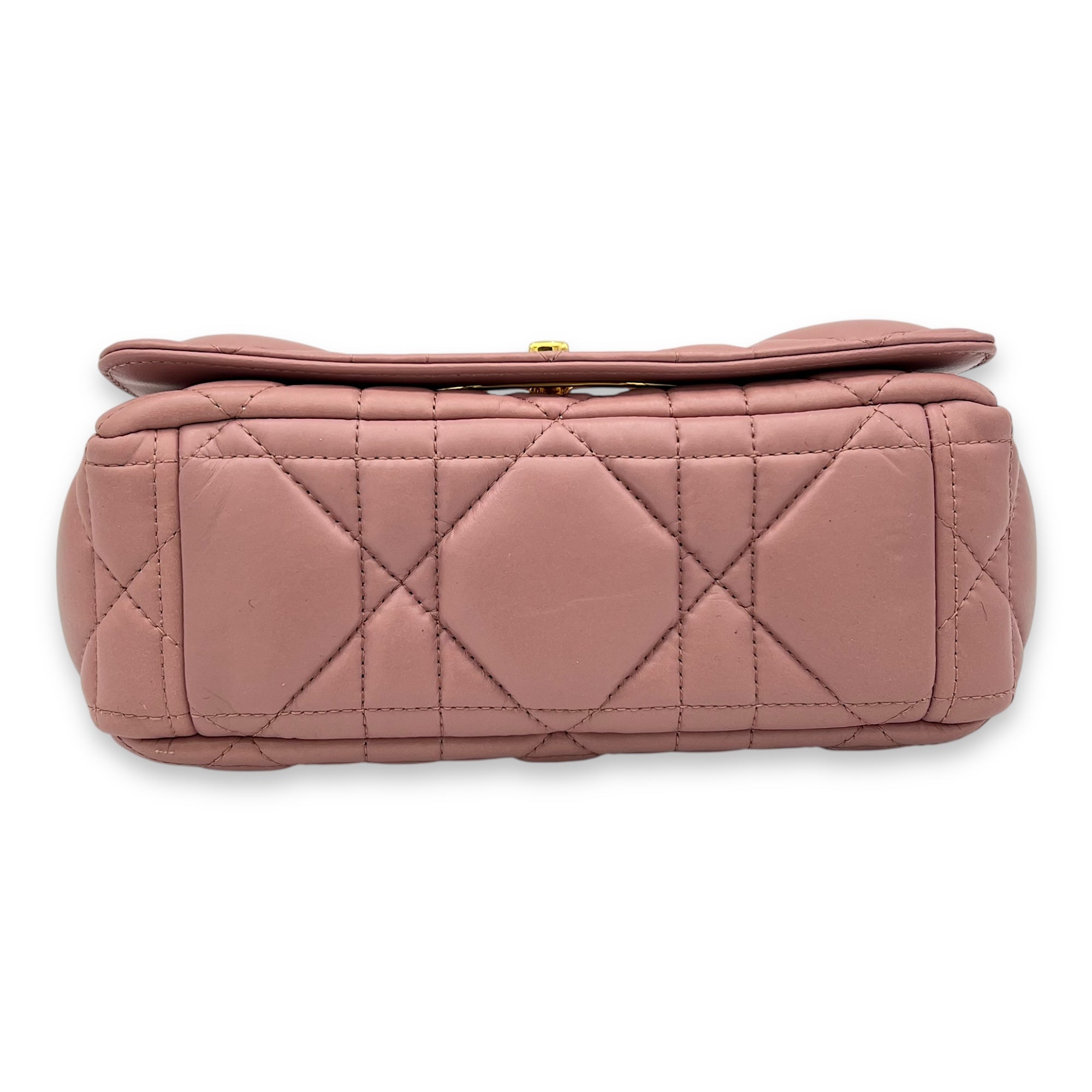 Caro Small Pink Crossbody Bag, Gold hardware - Image 6
