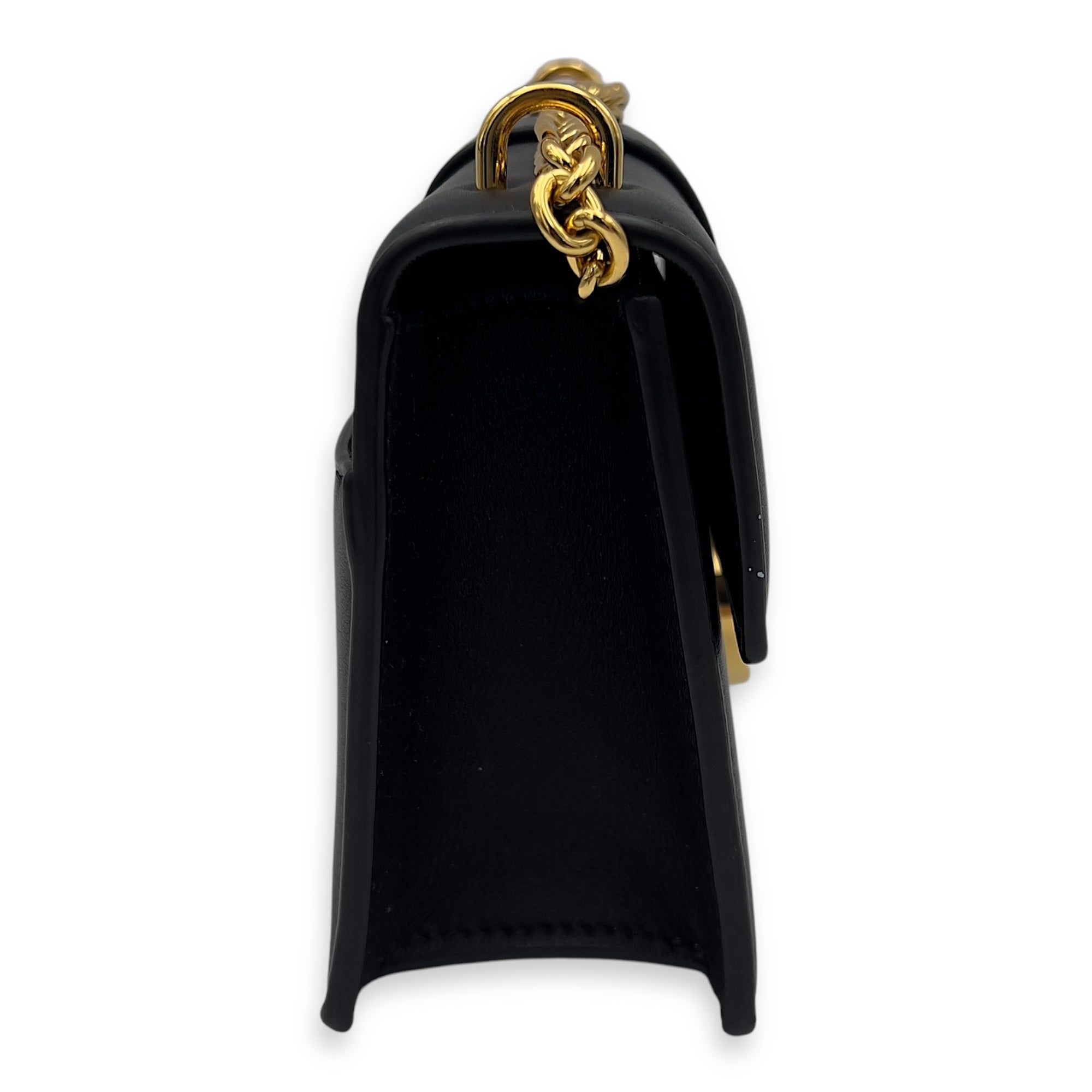 Montaigne Shoulder Bag Black in Calfskin, Gold hardware - Image 5