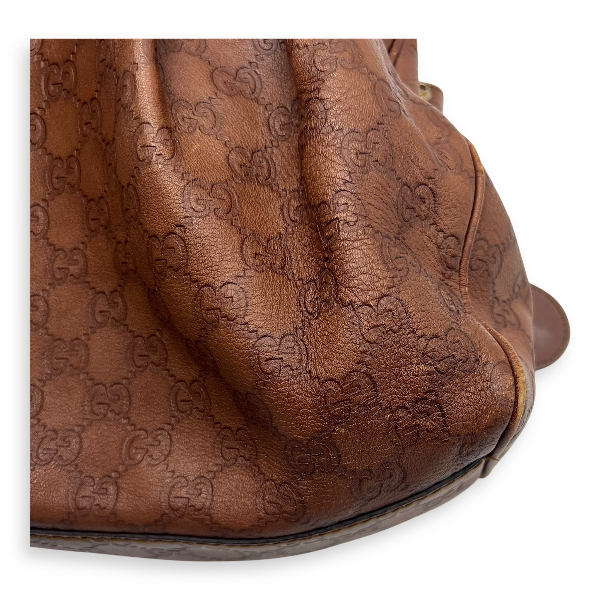 Shukey Shoulder Bag Brown in Calfskin, Gold hardware - Image 27