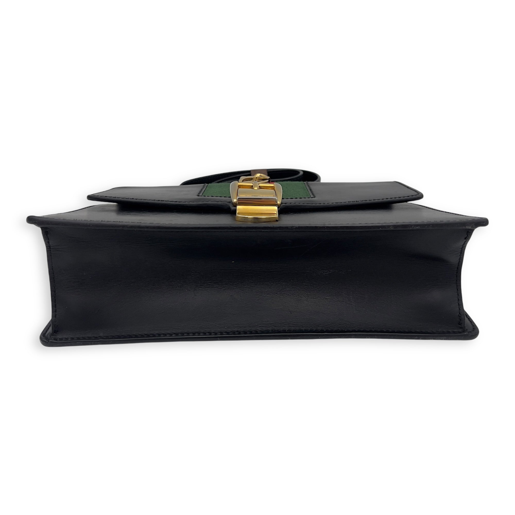 Sylvie Shoulder Bag Black in Calfskin, Gold hardware - Image 6