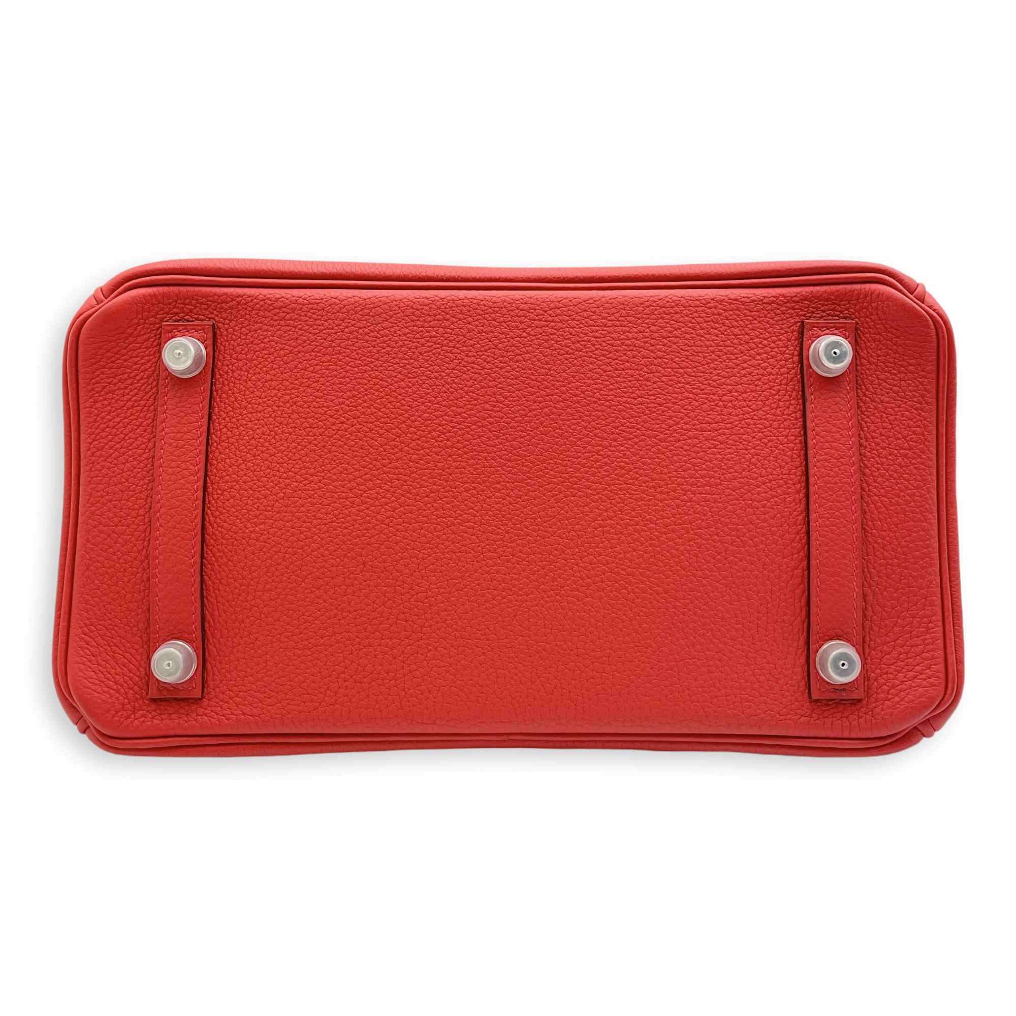 Birkin 30 Geranium in Togo, Silver hardware - Image 6