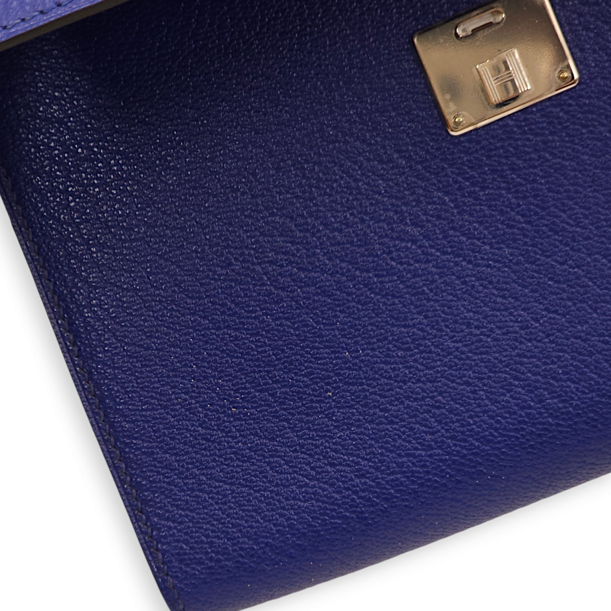 Clic 16 Blue Electric Wallet, Palladium hardware - Image 9