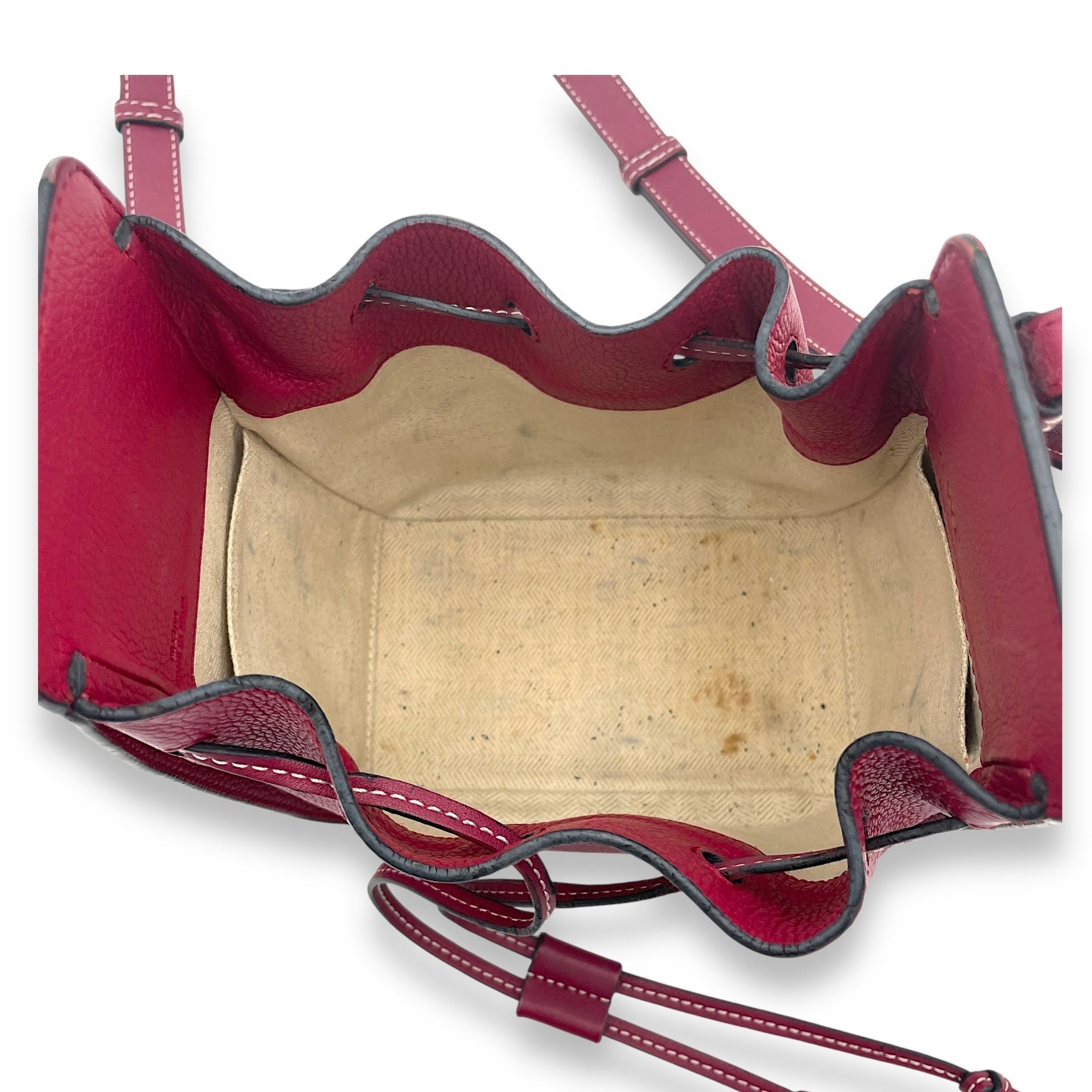 Hammock Mini Red Top Handle Bag in Calfskin, Silver hardware - Image 12