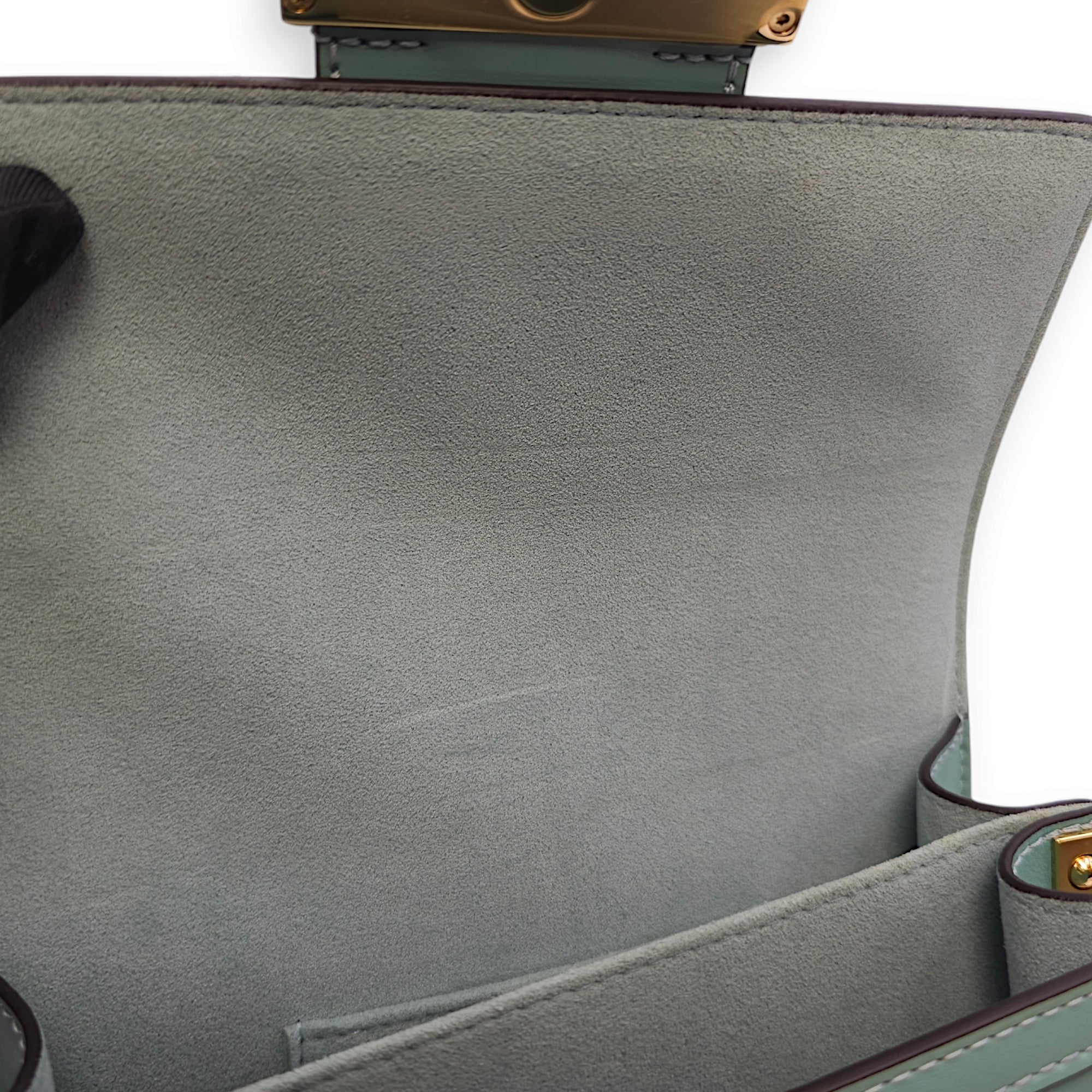 Dauphine Mini Blue Shoulder Bag in Calfskin, Gold hardware - Image 8