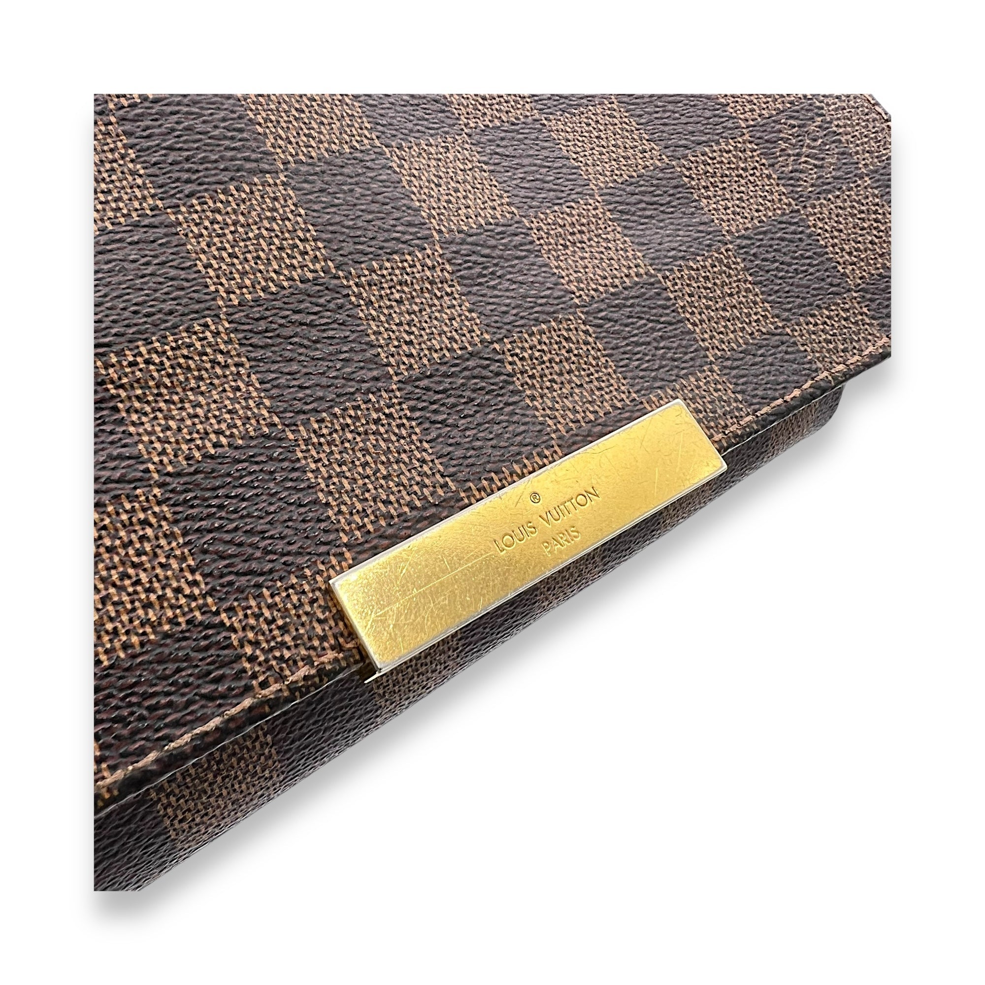 Favourite Damier Ebene Crossbody Bag in Coated Canvas, Gold hardware - Image 9
