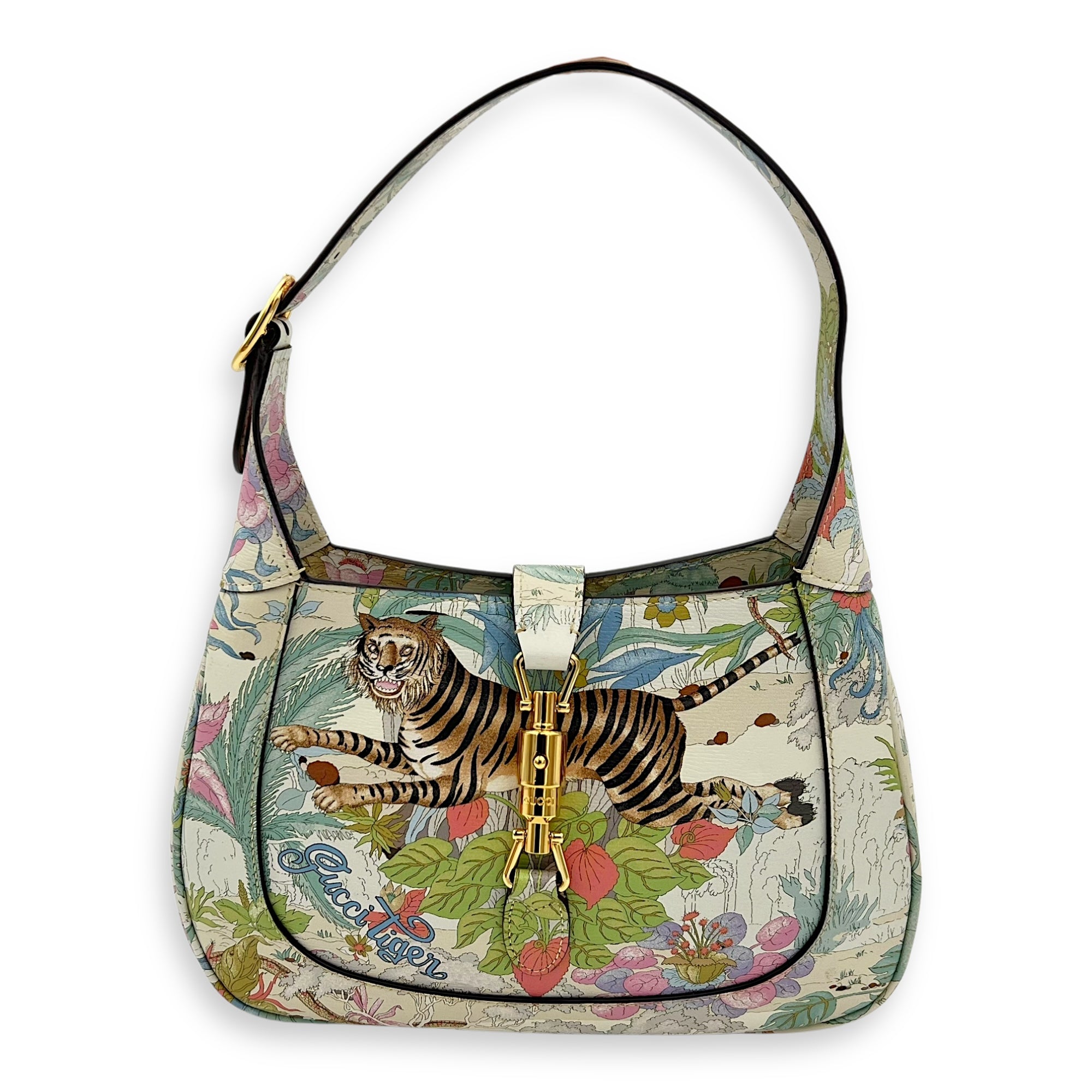 Jackie 1961 Small Multi-colour Shoulder Bag in Calfskin, Gold hardware