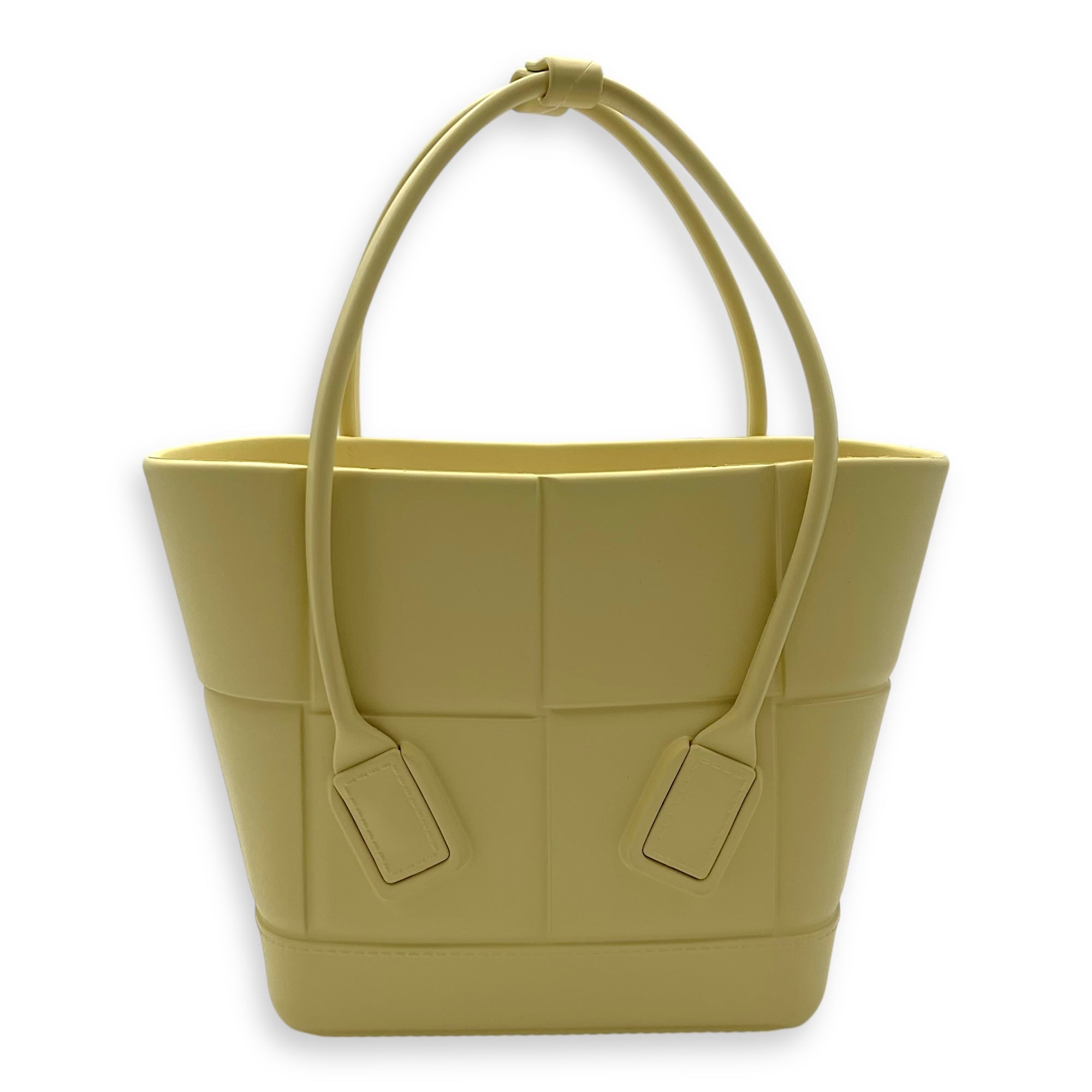 Arco Top Handle Bag Yellow in Rubber