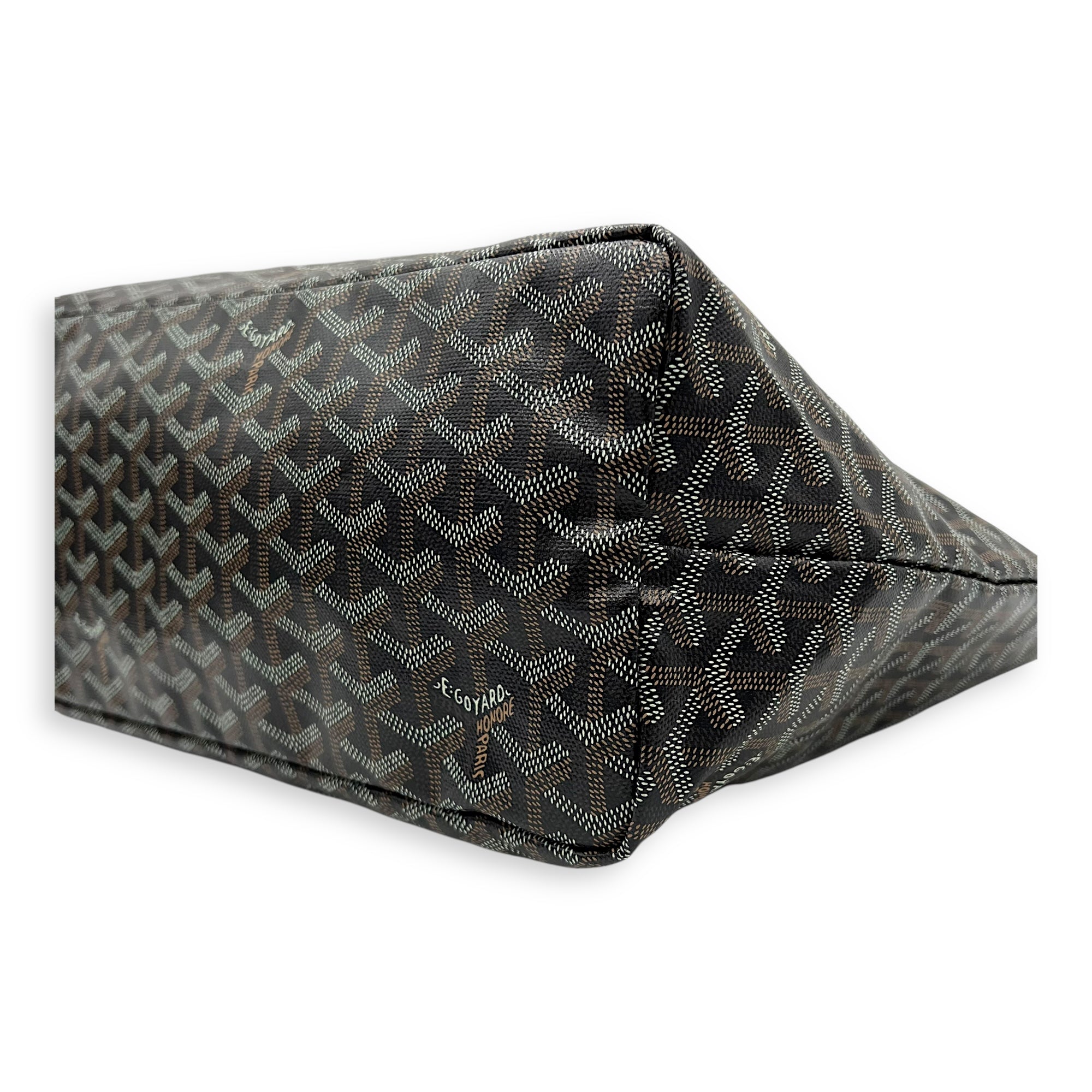 Saint Louis Tote Bag PM Black in Coated Canvas, Silver hardware - Image 10