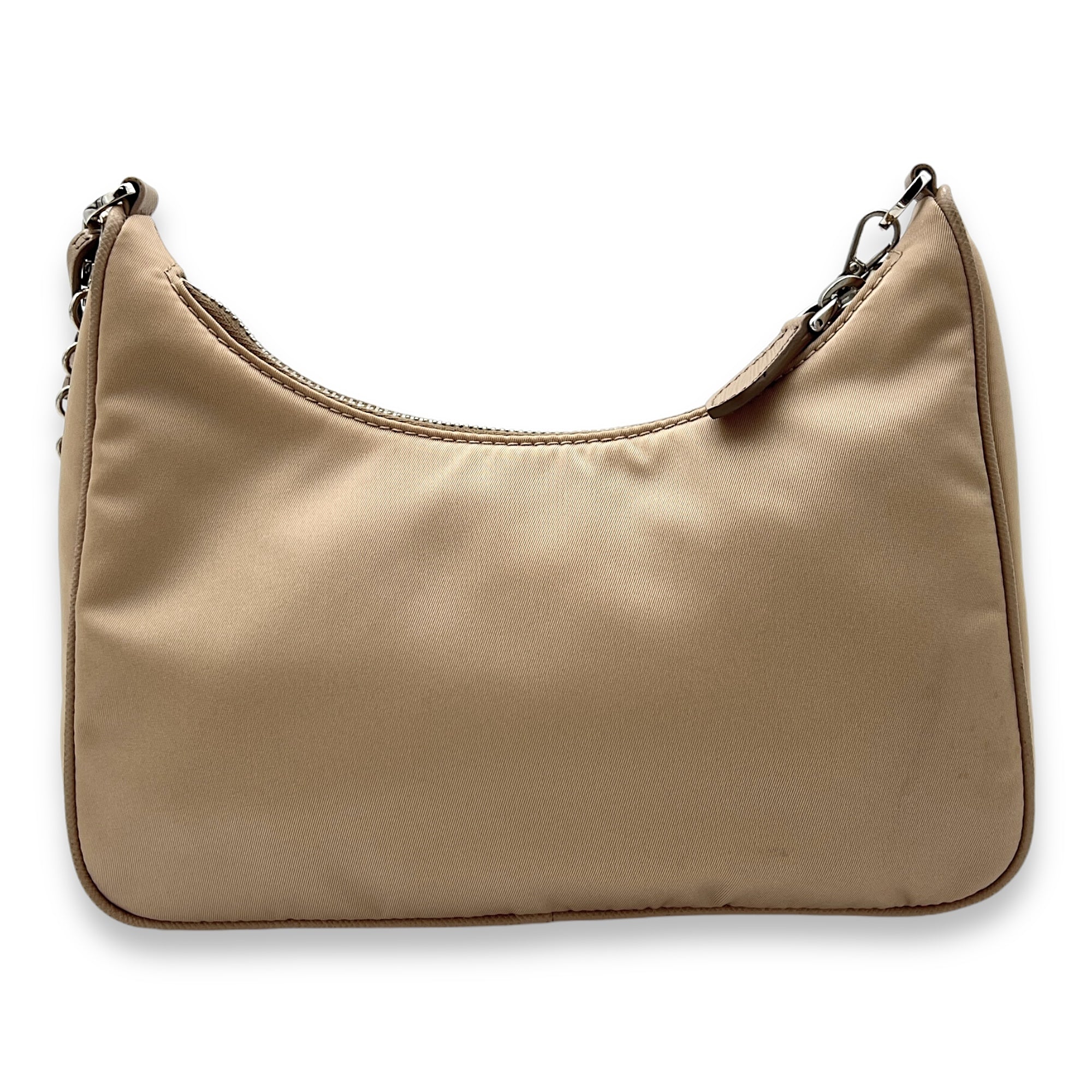 Re-Edition 2005 Beige Crossbody Bag in Re-Nylon, Silver hardware - Image 3