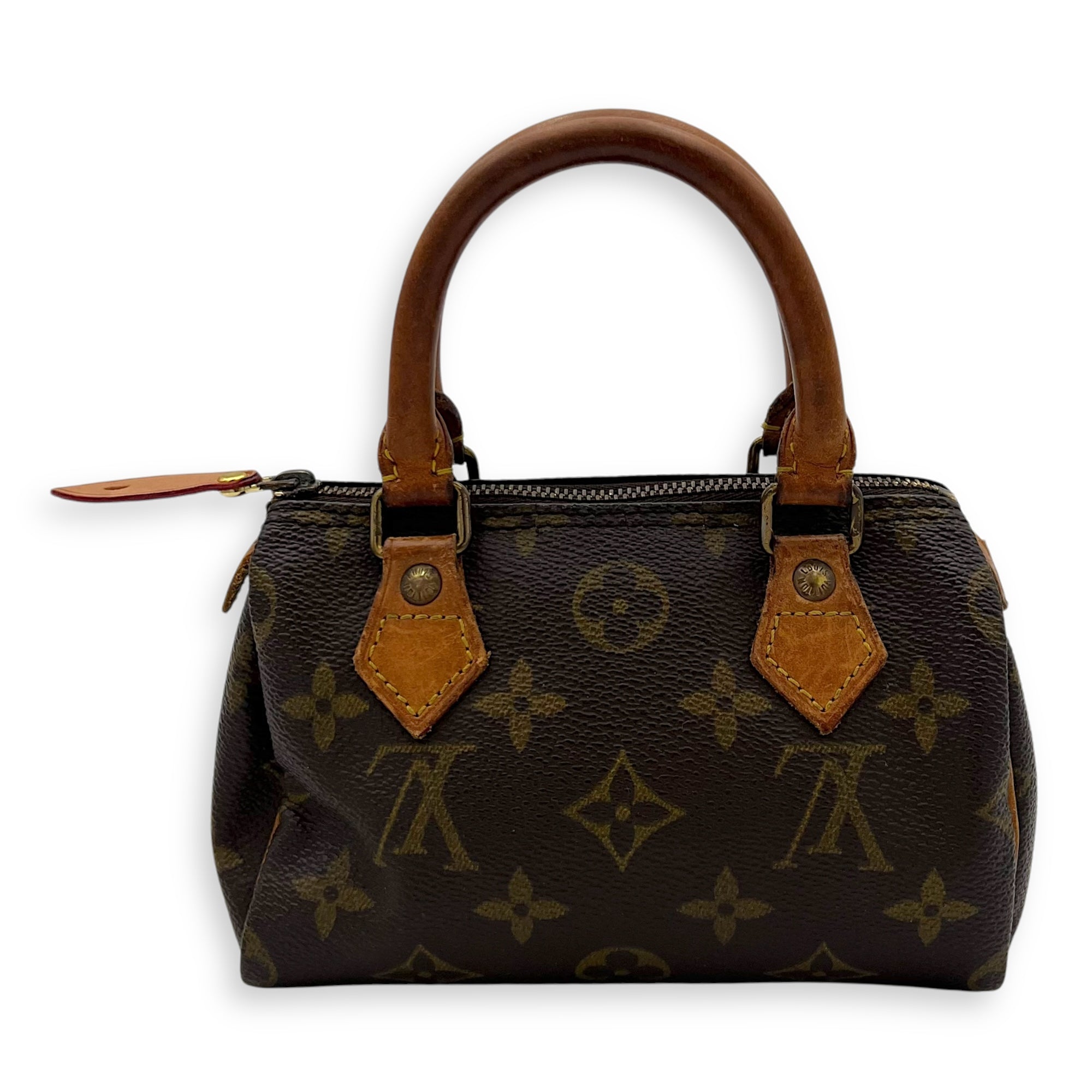 Speedy Crossbody Bag Nano Brown in Monogram Coated Canvas, Gold hardware - Image 3