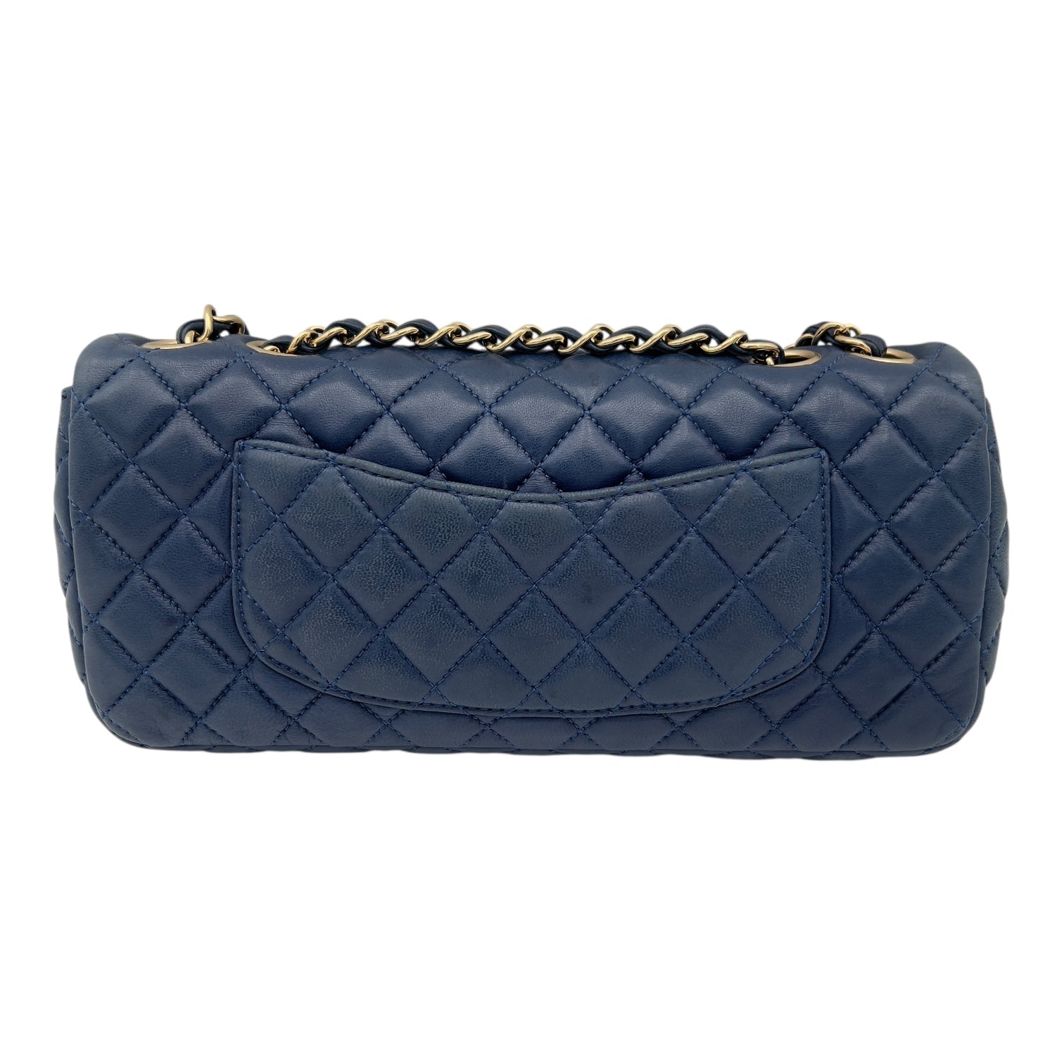 Valentine Charm Blue Shoulder Bag in Lambskin, Gold hardware - Image 3