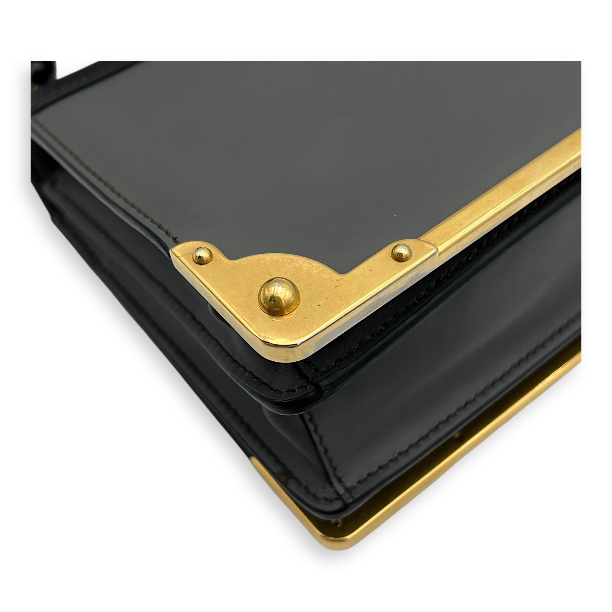 Cahier Crossbody Bag Grey in Calfskin, Gold hardware - Image 12