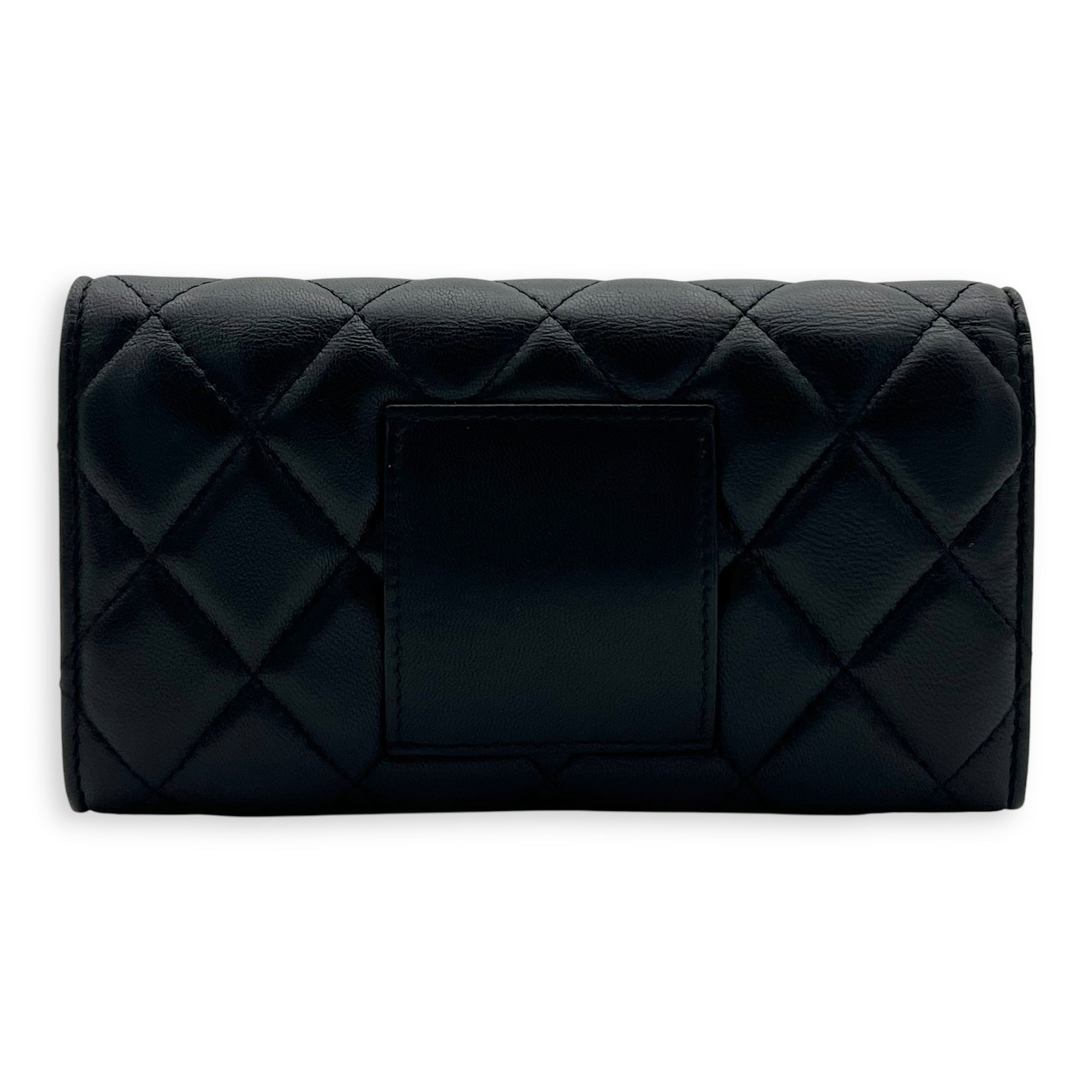 CC Wallet On Chain Black in Lambskin, Gold hardware - Image 3