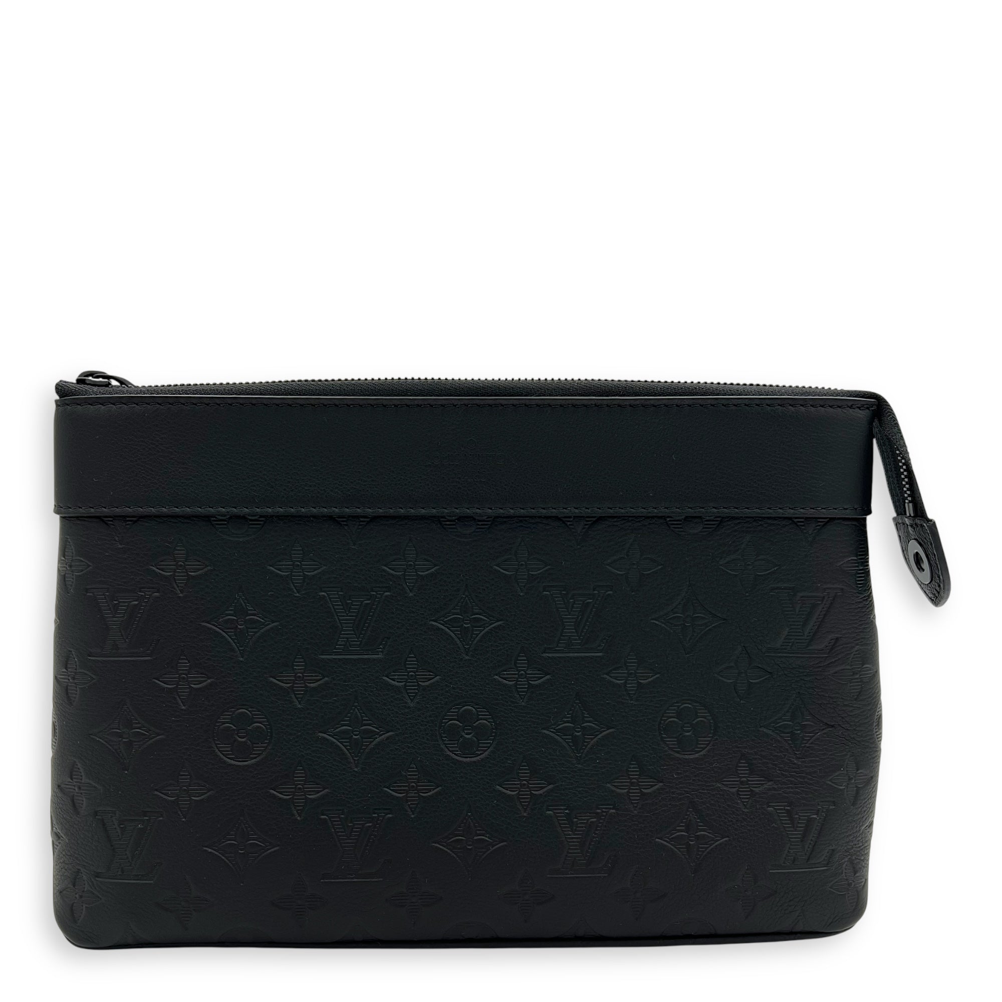 Pochette Pouch Black in Calfskin, Lacquered Metal hardware - Image 3