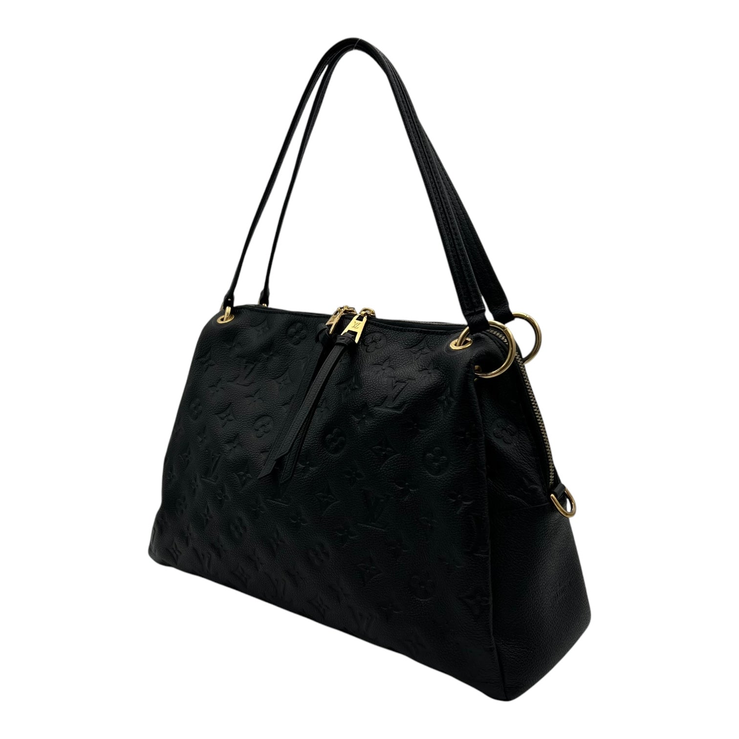 Ponthieu Black Top Handle Bag in Monogram Empreinte Leather, Gold hardware - Image 4