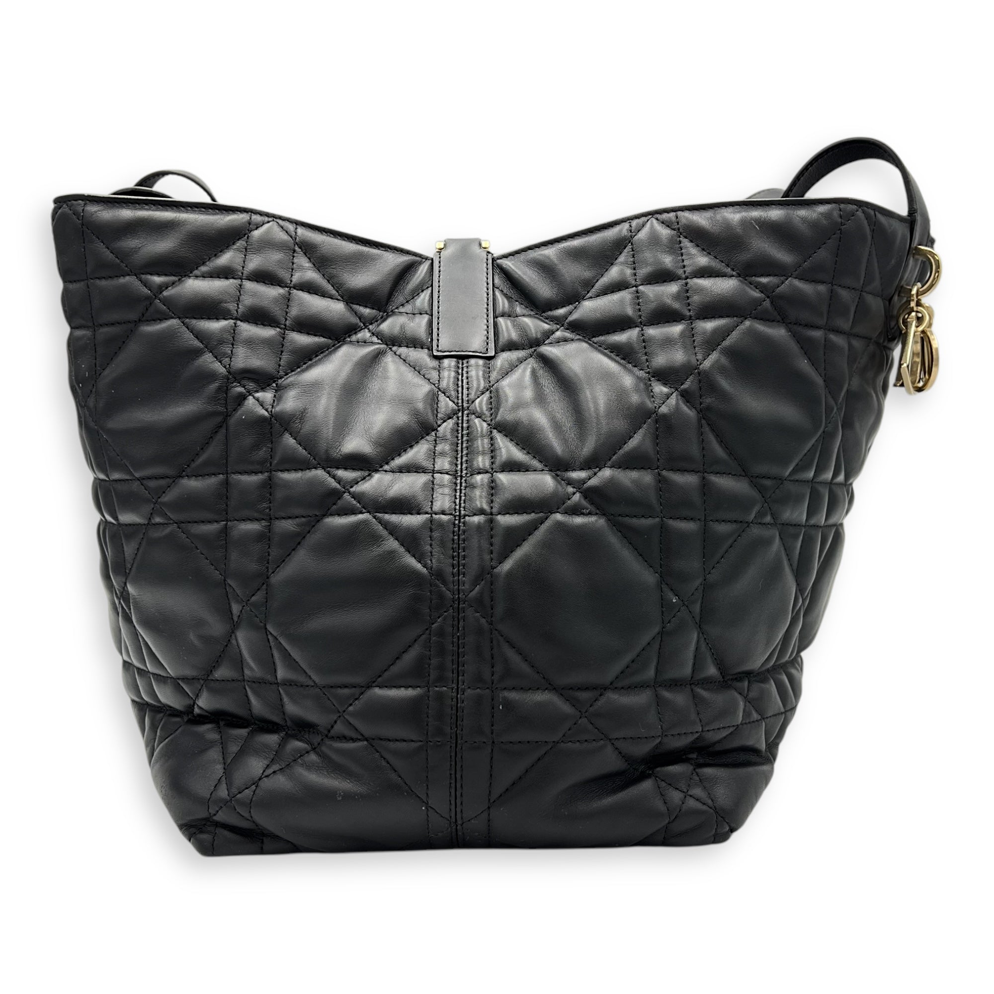 Toujours Top Handle Bag Large Black in Lambskin, Gold hardware - Image 4