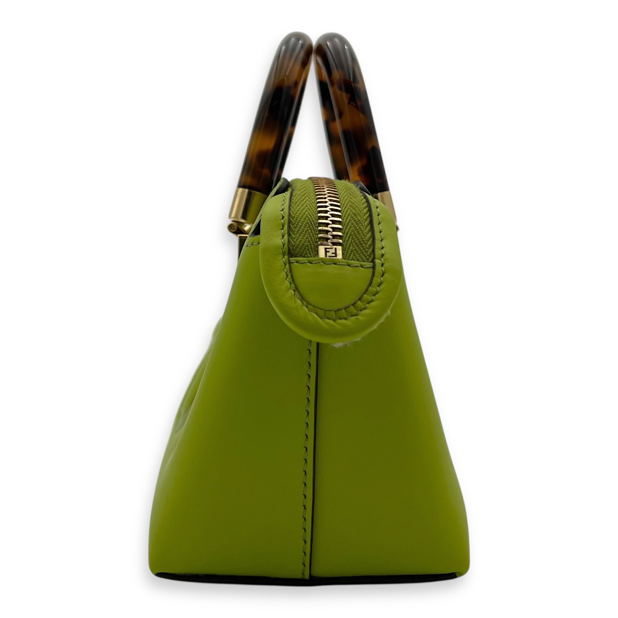 By The Way Mini Wasabi Green Top Handle Bag in Calfskin, Gold hardware - Image 4
