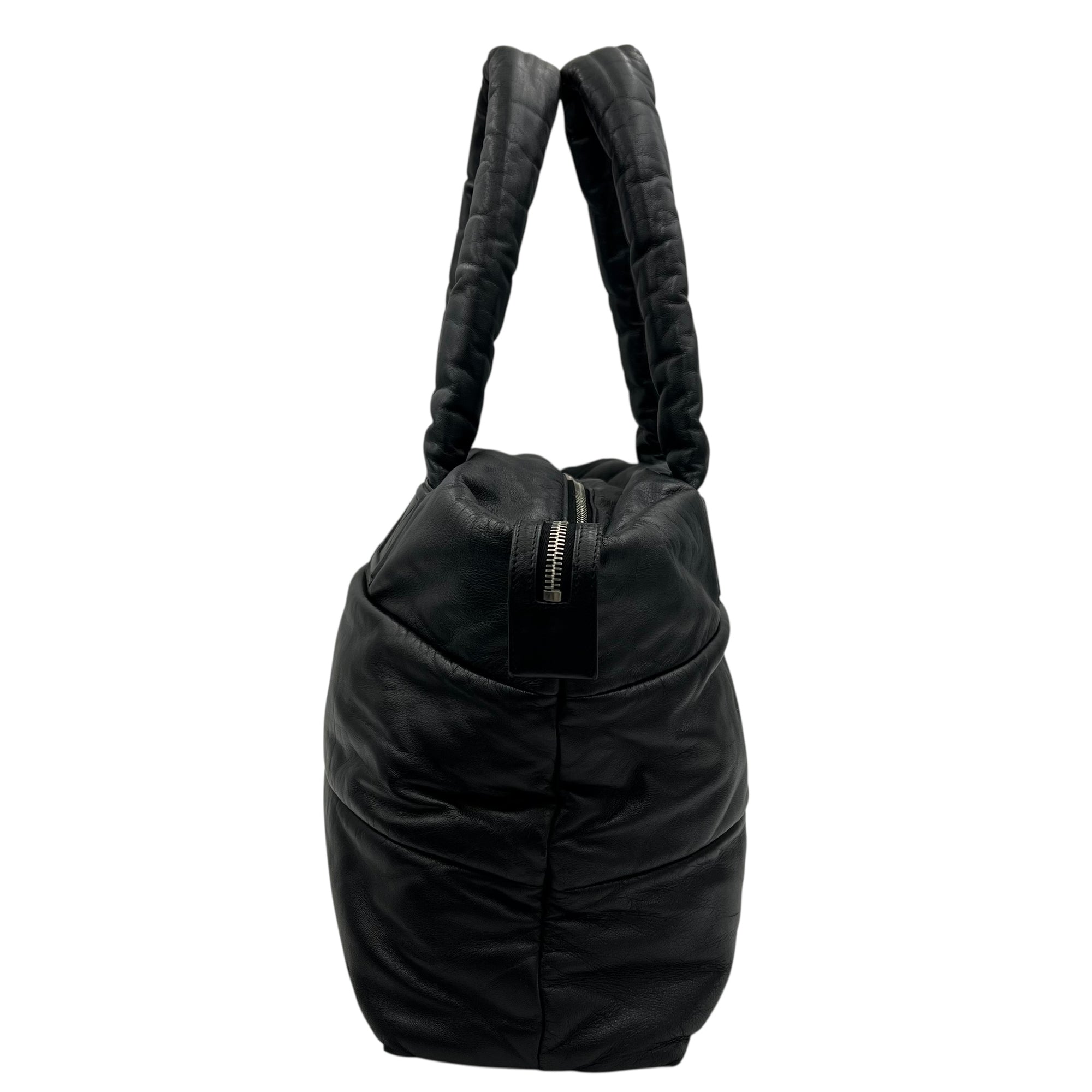 Coco Cocoon Shoulder Bag Black in Calfskin, Silver hardware - Image 8
