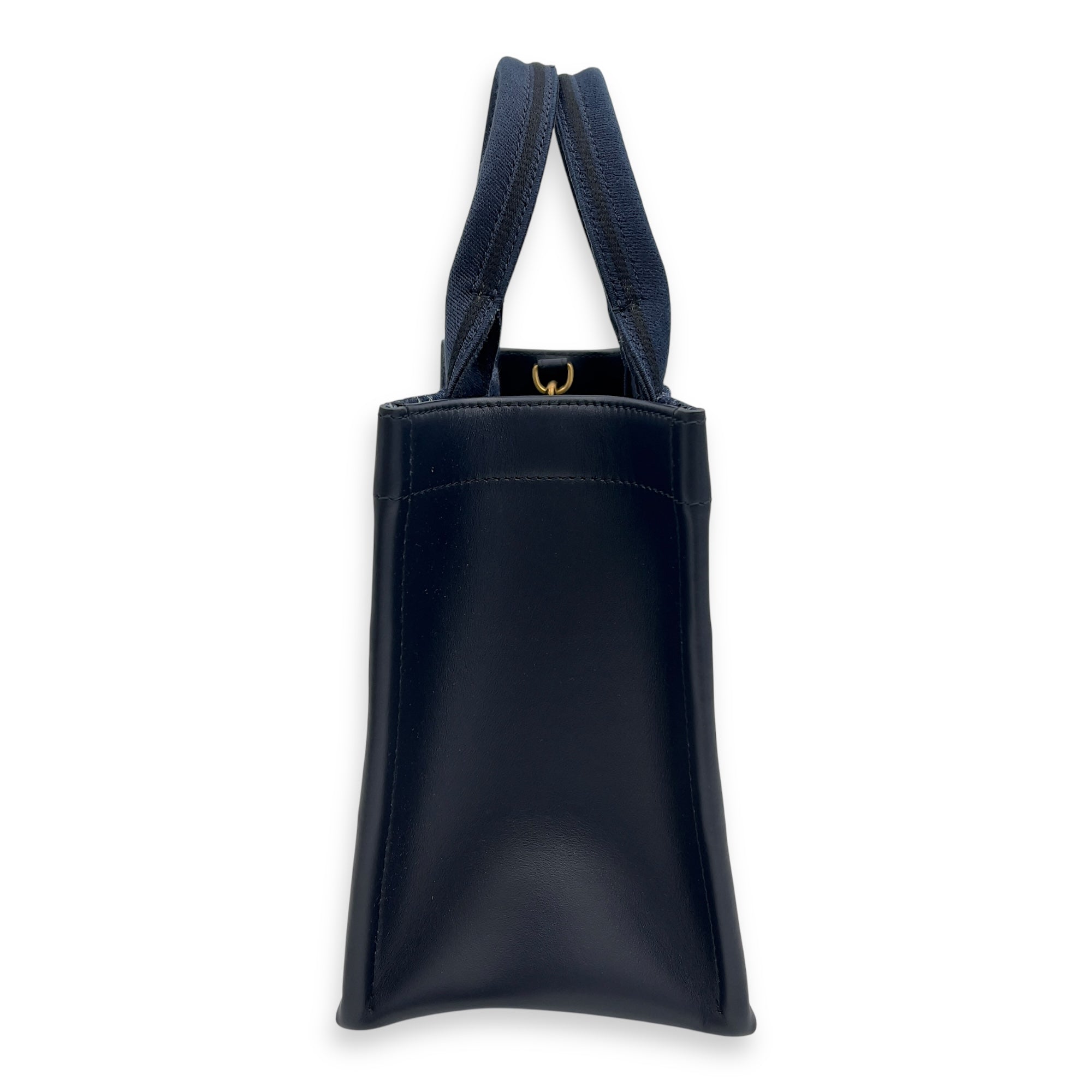 Book Tote Small Blue Top Handle Bag in Denim - Image 6