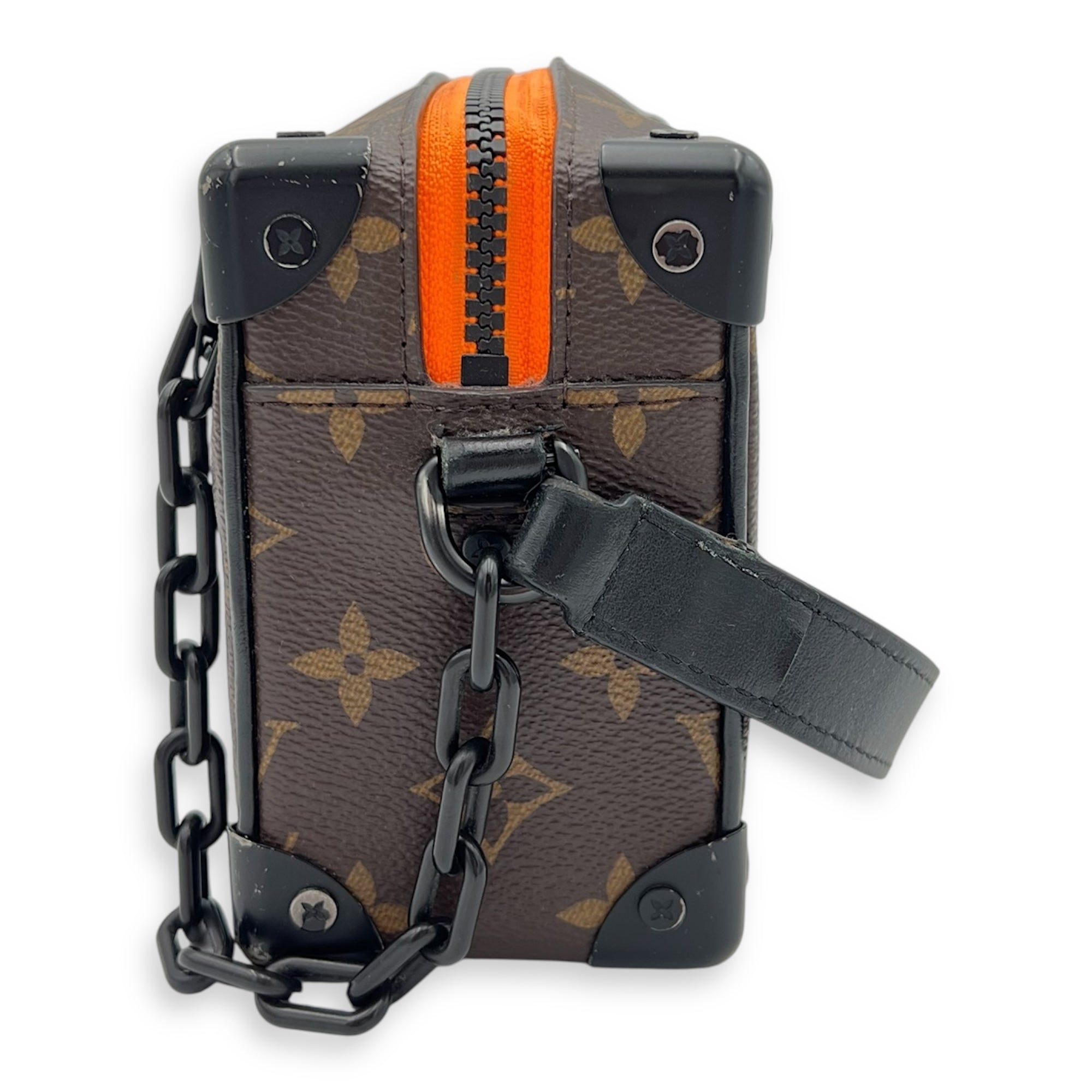 Soft Trunk Shoulder Bag Brown in Monogram Coated Canvas, Black hardware - Image 5