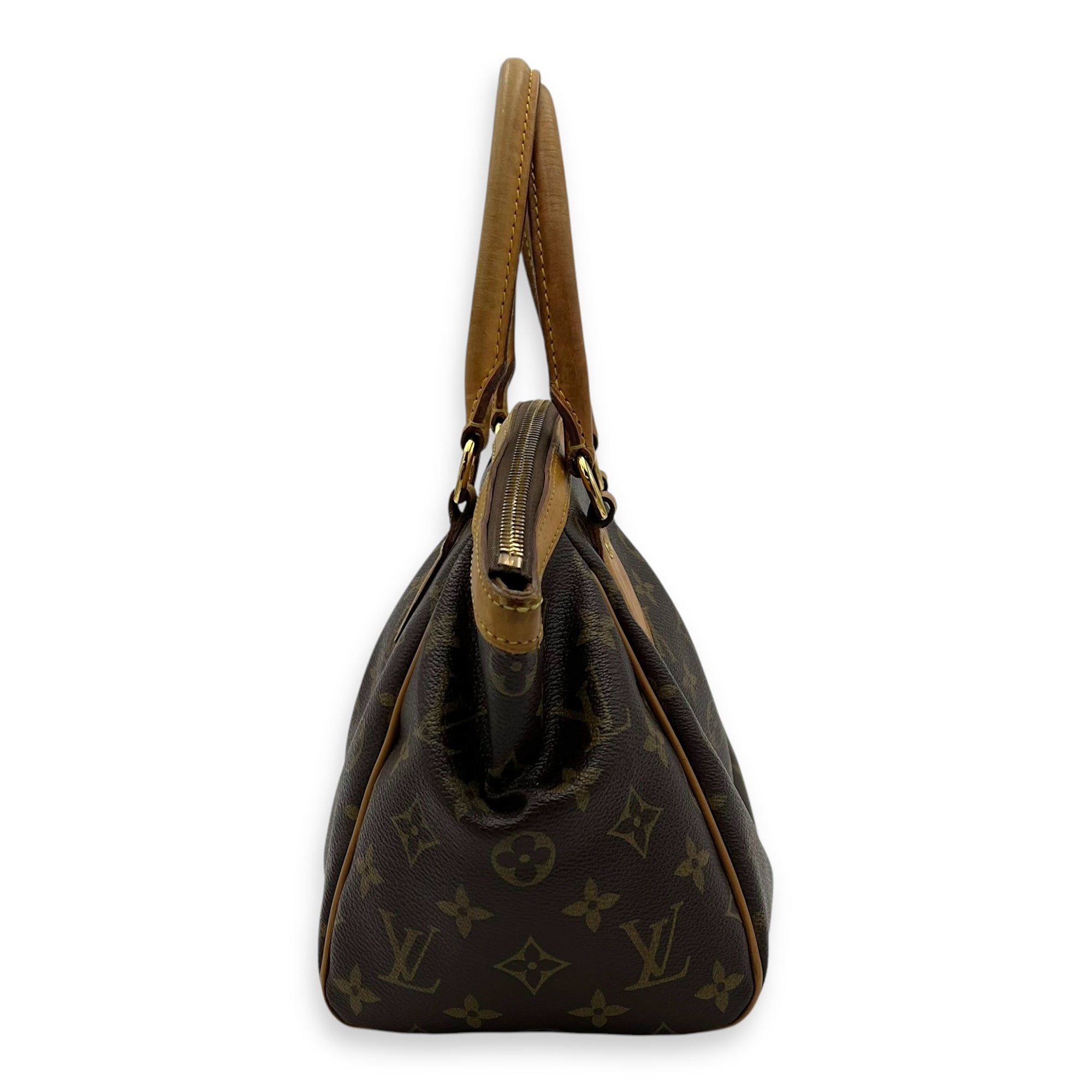 Tivoli Top Handle Bag Small Brown in Monogram Coated Canvas, Gold hardware - Image 5