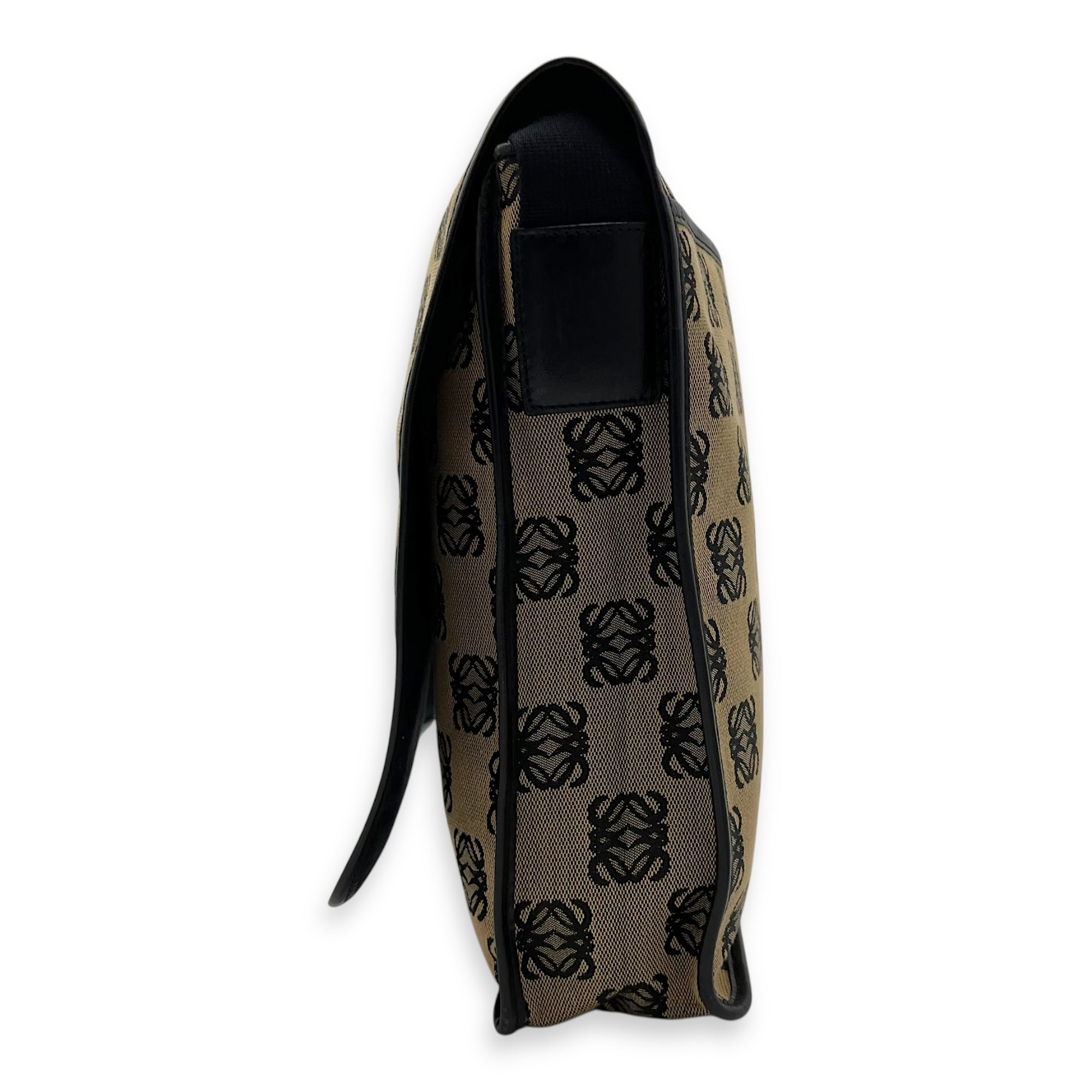 Anagram Crossbody Bag Brown in Jacquard, Silver hardware - Image 5