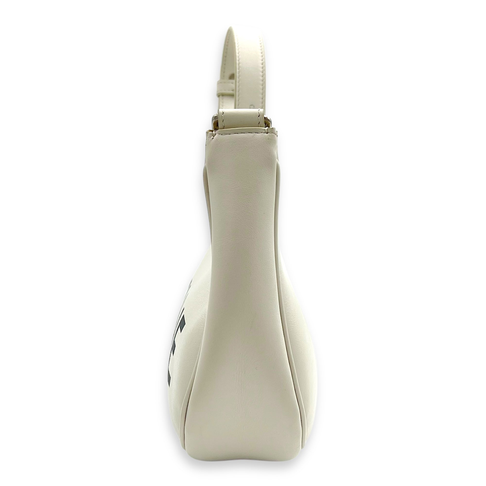 Ava Shoulder Bag White in Calfskin, Silver hardware - Image 5