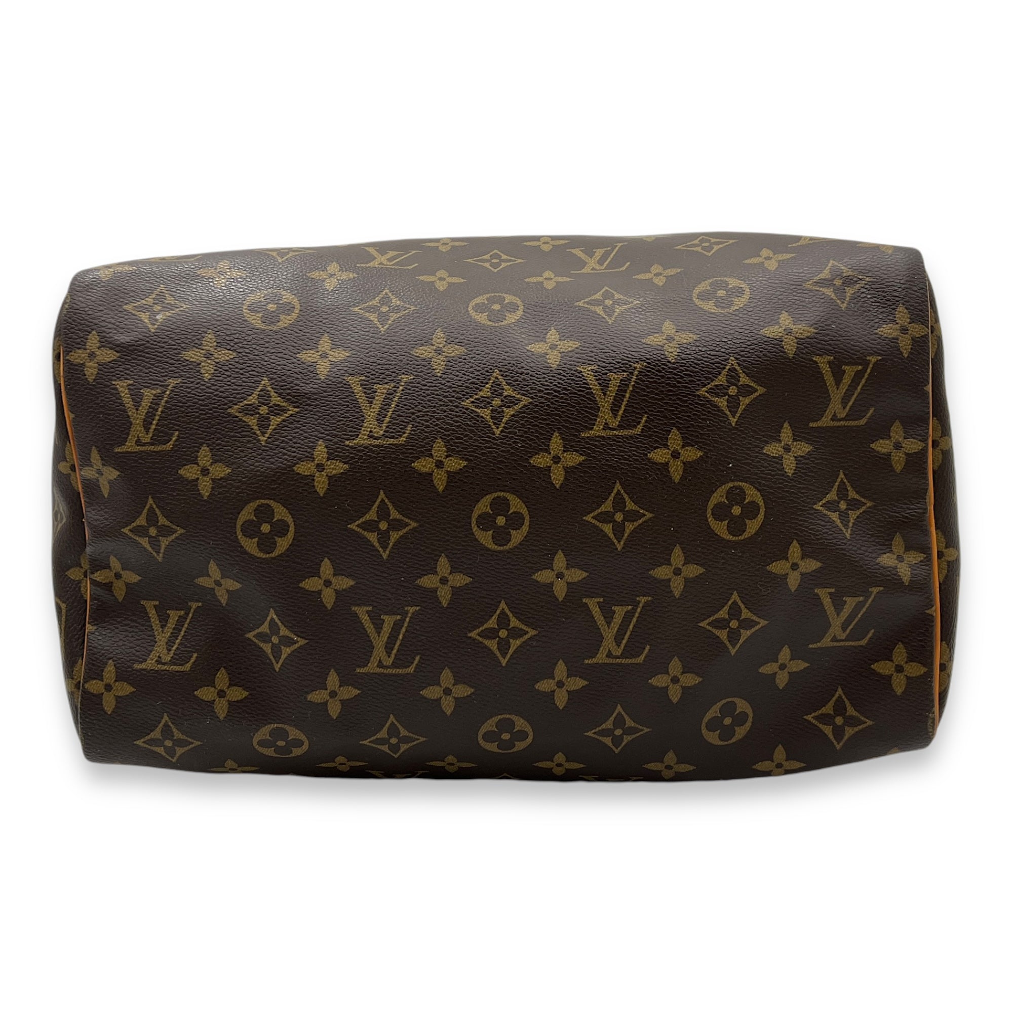Speedy Top Handle Bag 30 Brown in Monogram Coated Canvas, Gold hardware - Image 6