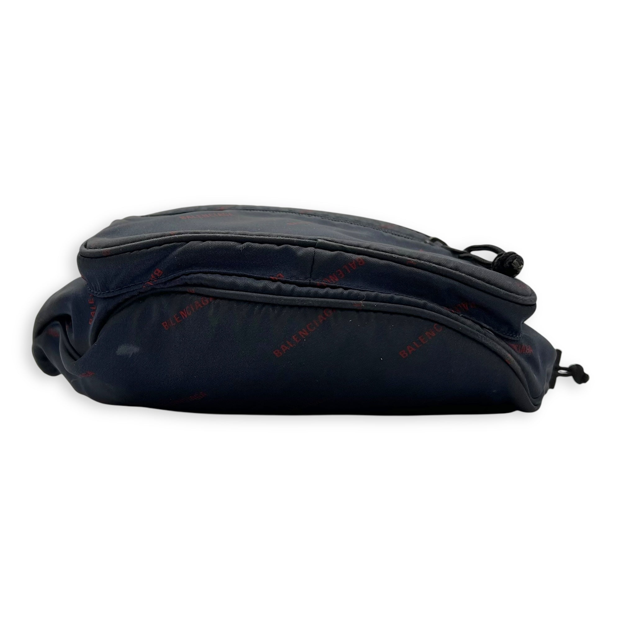 Logo Blue Belt Bag in Nylon, Silver hardware - Image 6