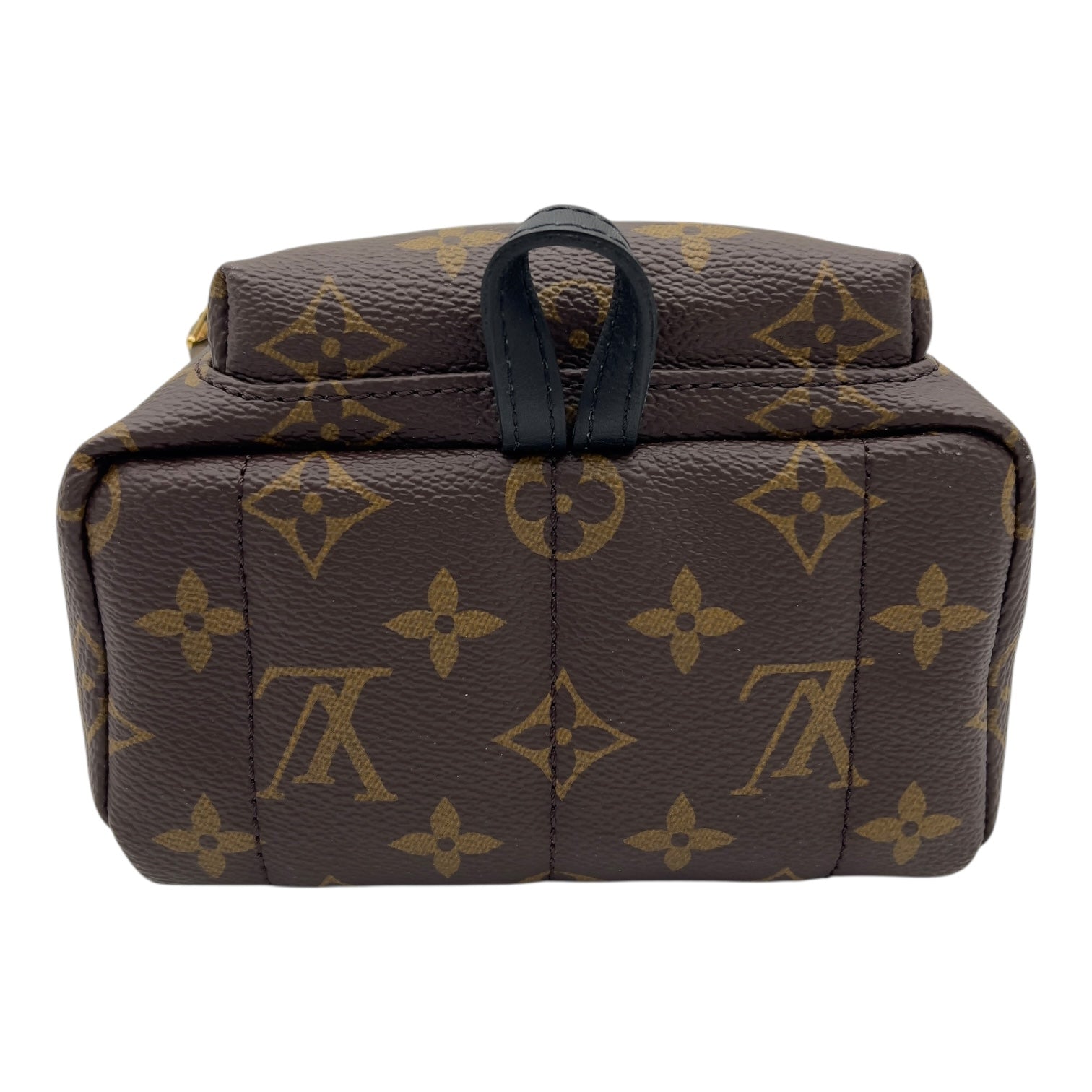 Palm Springs Mini Brown Backpack in Monogram Coated Canvas, Gold hardware - Image 4