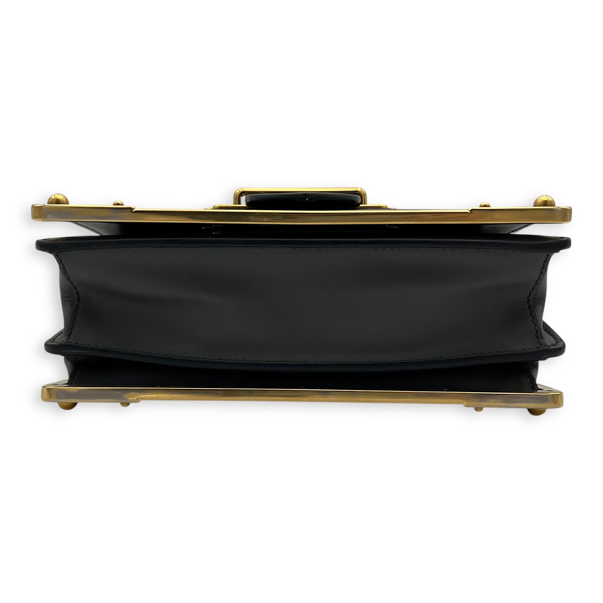 Cahier Crossbody Bag Grey in Calfskin, Gold hardware - Image 6