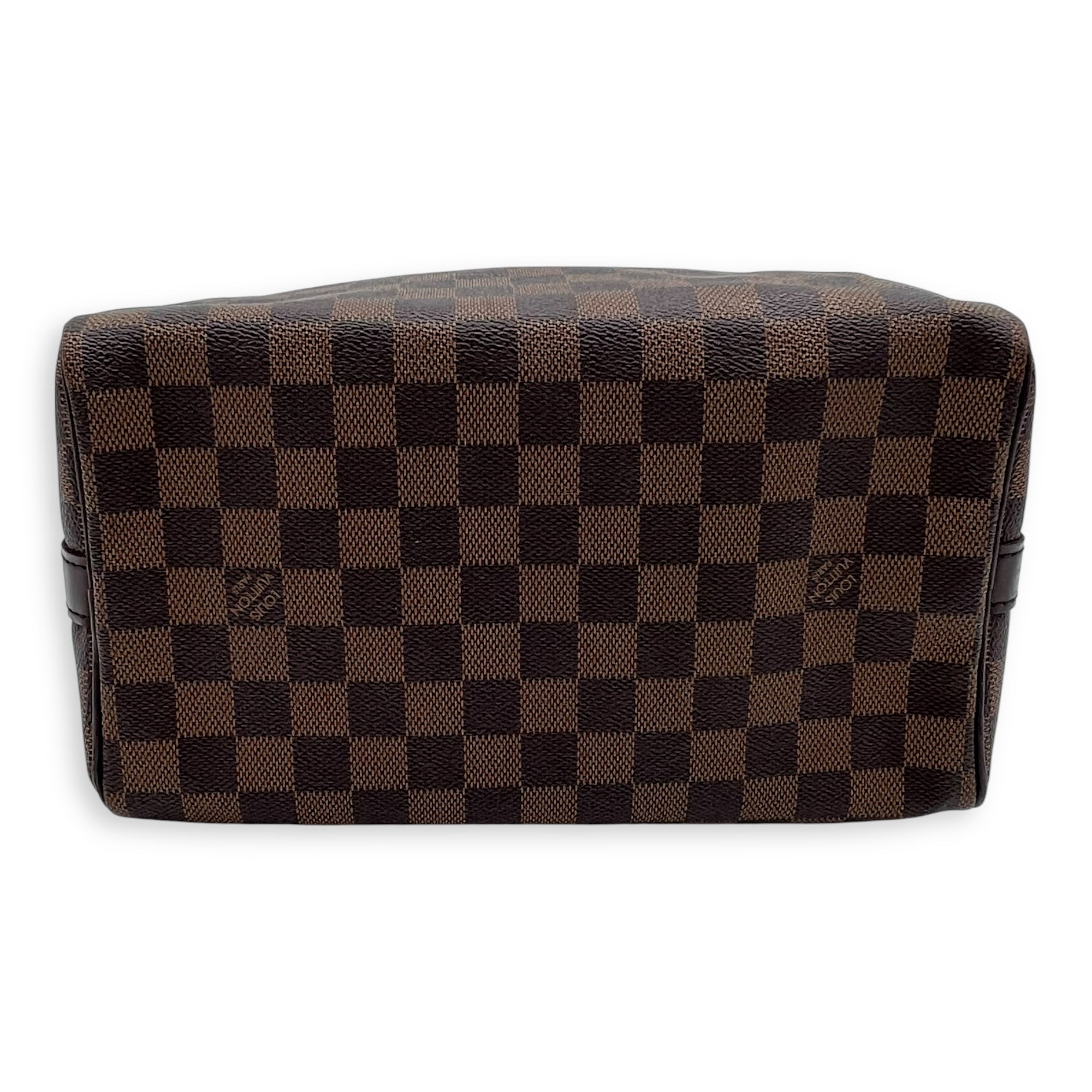 Speedy Bandouliere Top Handle Bag 25 Brown in Coated Canvas, Gold hardware - Image 6