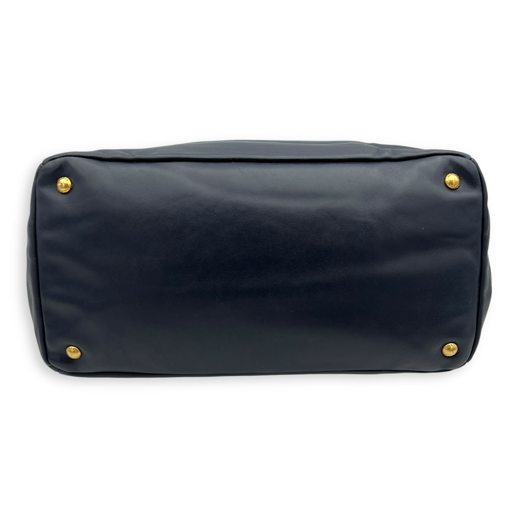 2 way bag Top Handle Bag Blue in Calfskin, Gold hardware - Image 6