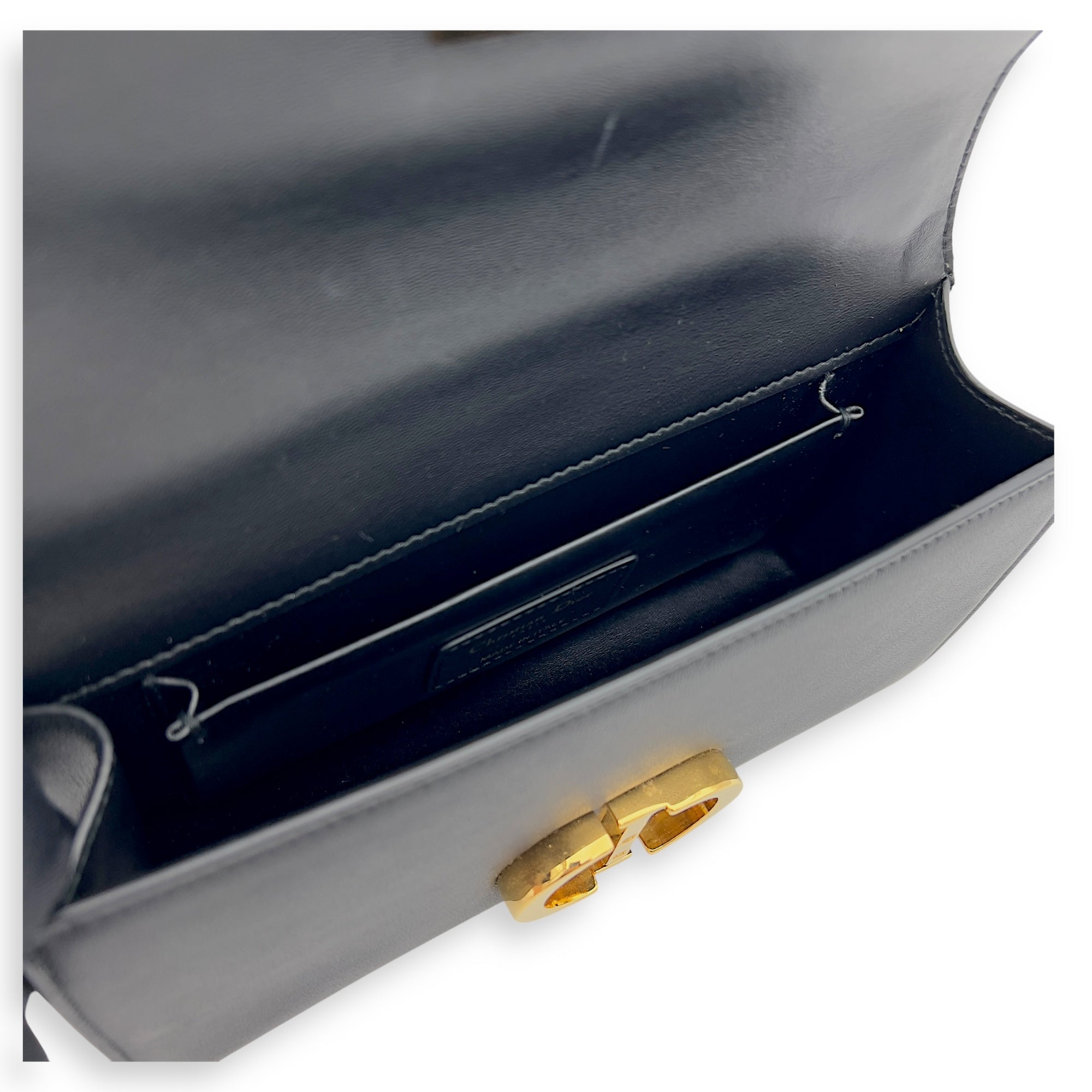 30 Montaigne East West Black Shoulder Bag in Calfskin, Gold hardware - Image 7