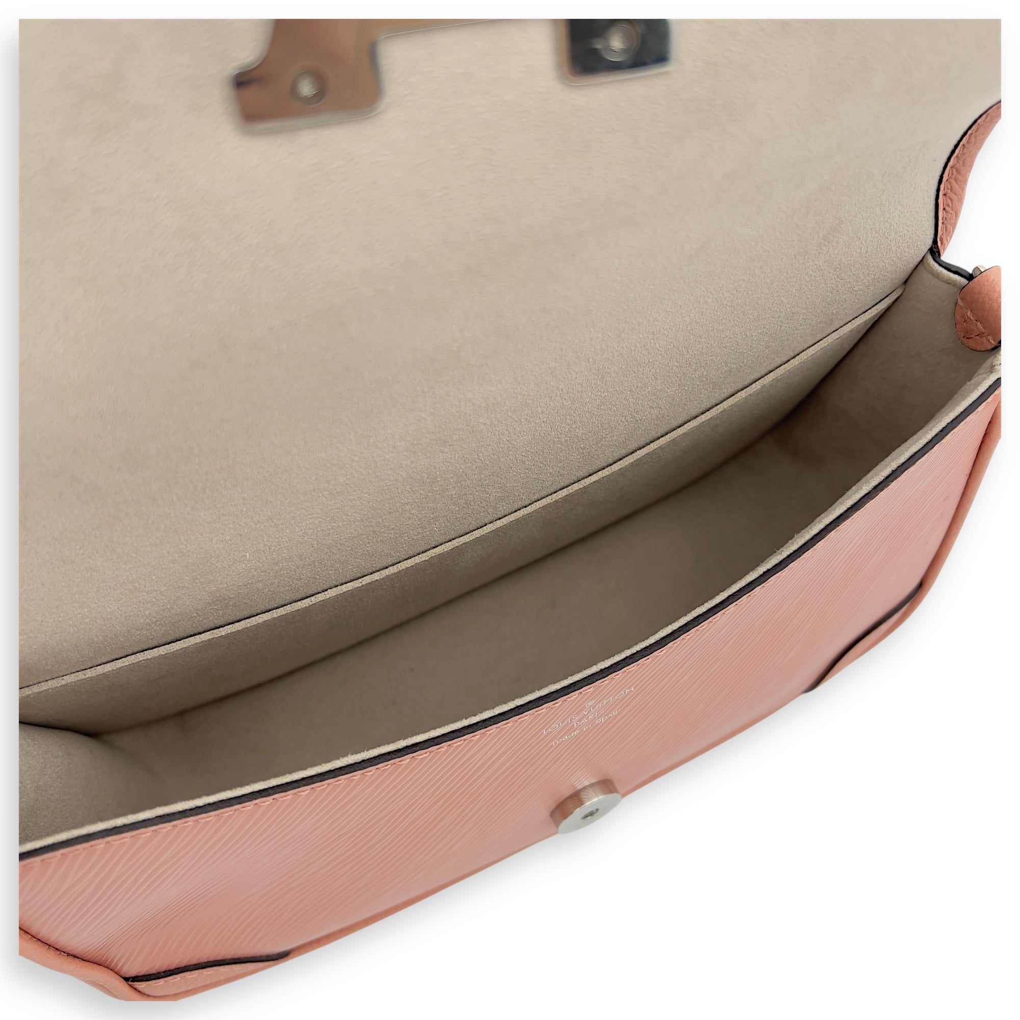 Buci Shoulder Bag Pink in Epi Leather, Silver hardware - Image 7