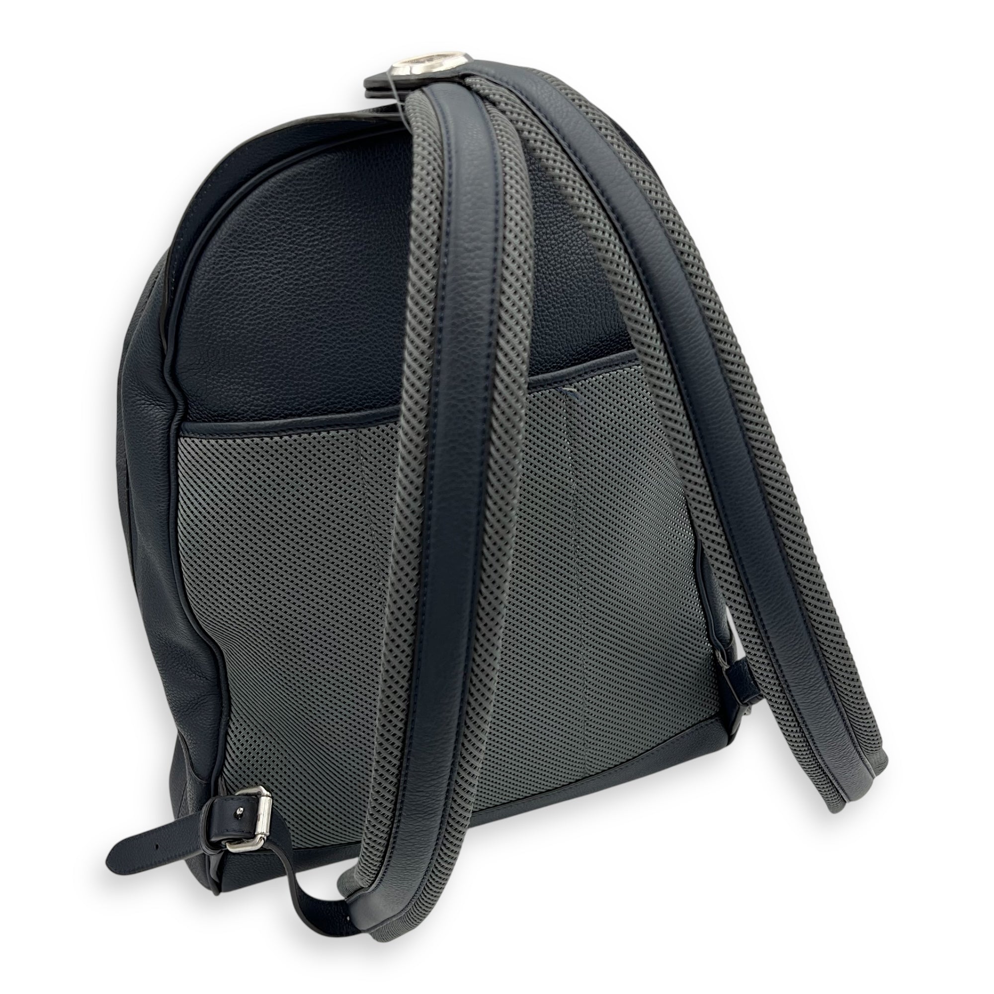 Chiodo Backpack Blue in Calfskin, Silver hardware - Image 7