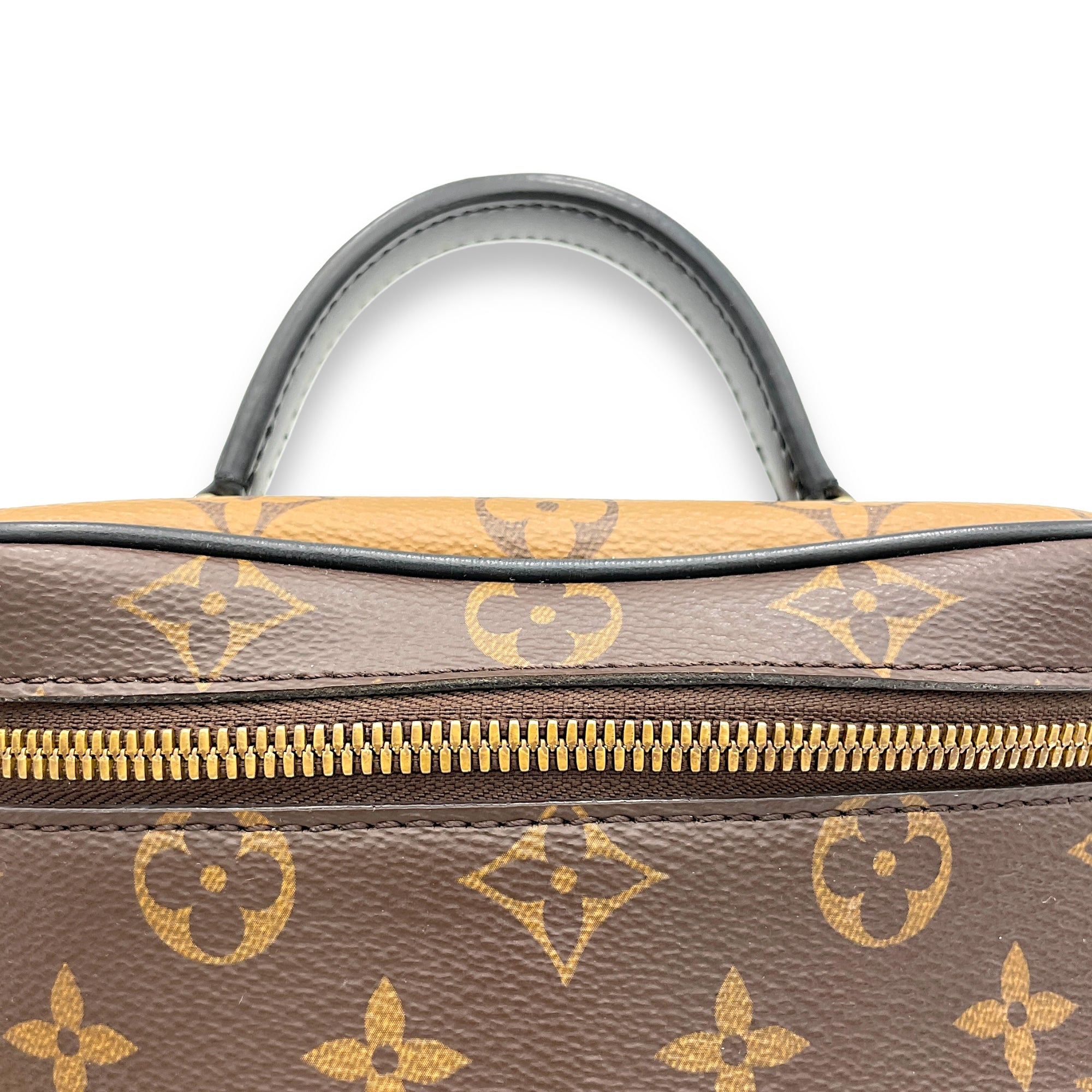 Reverse Vanity Bag PM Brown in Monogram Coated Canvas, Gold hardware - Image 8