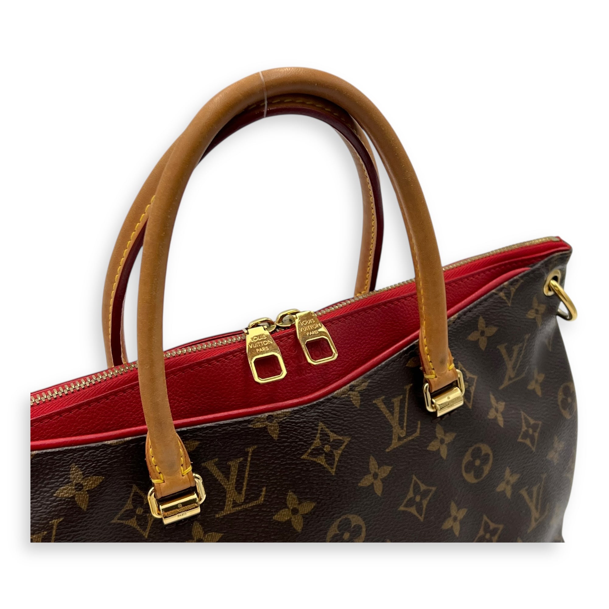 Pallas Top Handle Bag Brown in Monogram Coated Canvas, Gold hardware - Image 8