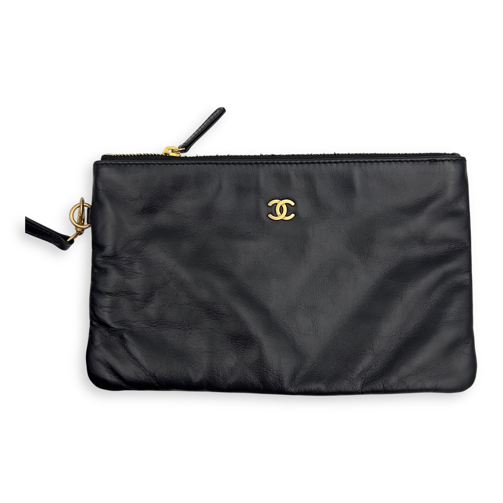 22 Tote Shoulder Bag Medium Black in Calfskin, Gold hardware - Image 8
