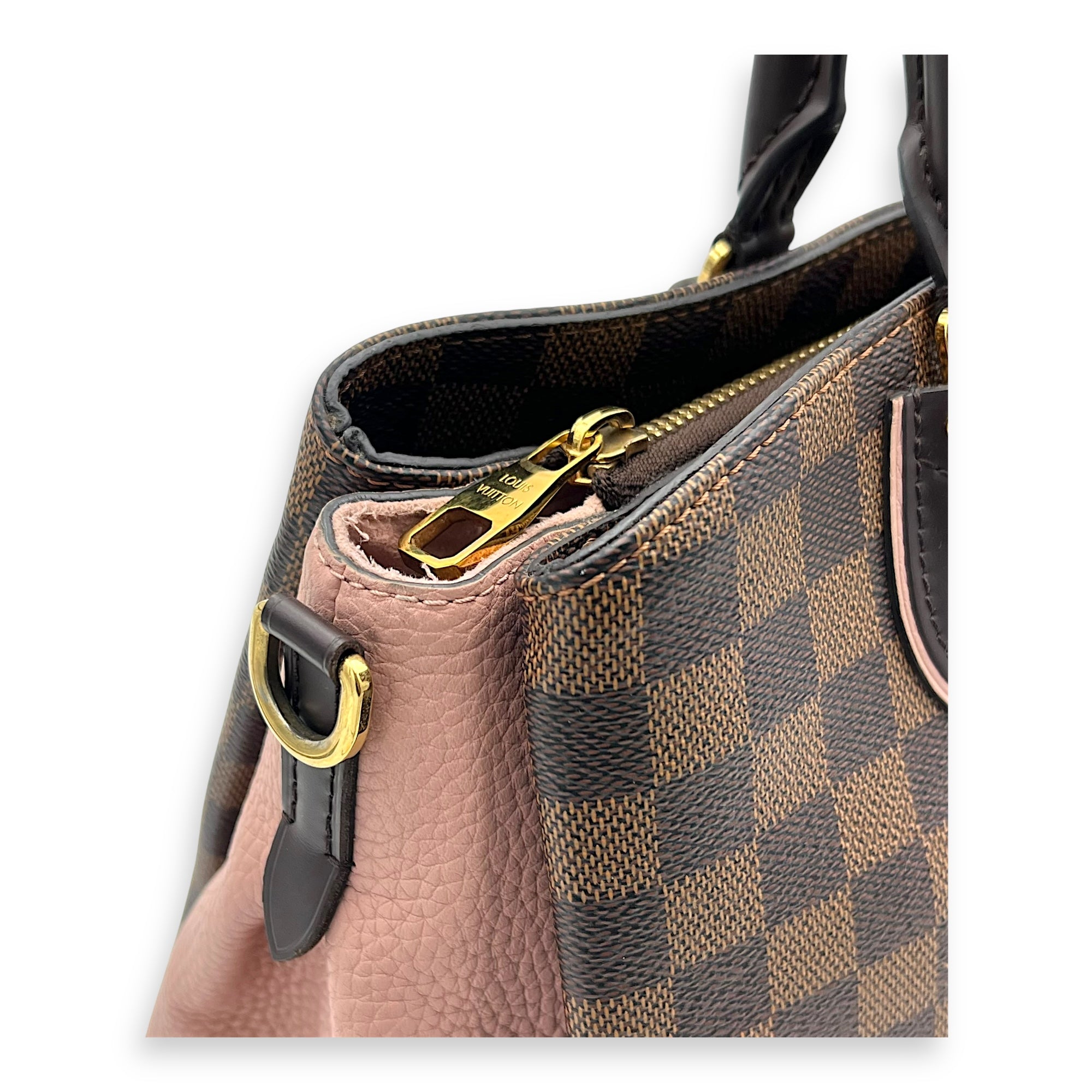 Normandy Top Handle Bag Brown in Coated Canvas, Gold hardware - Image 8